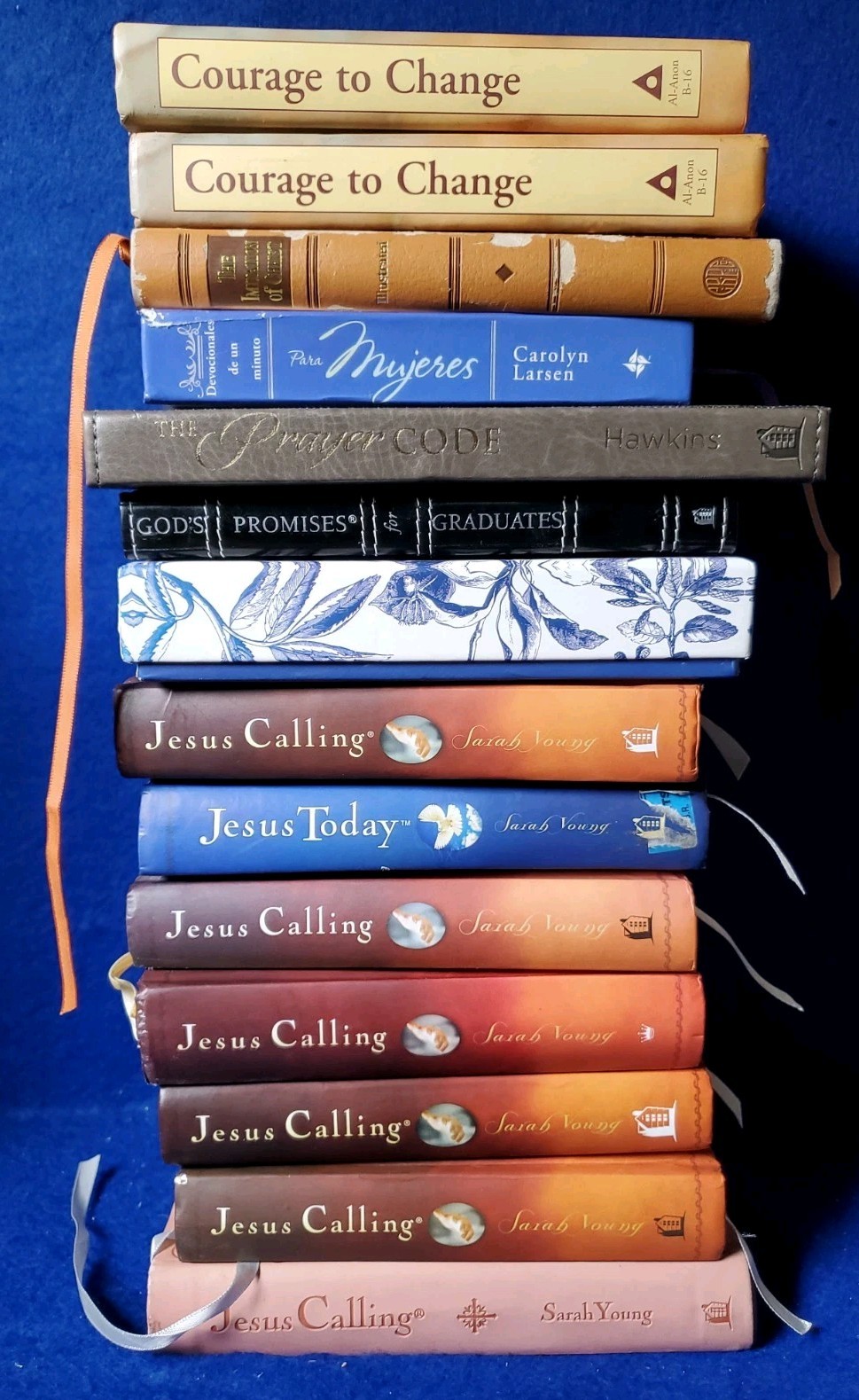 12 Christian Devotional Book Lot Jesus Calling Courage to Change Prayer Code Mix