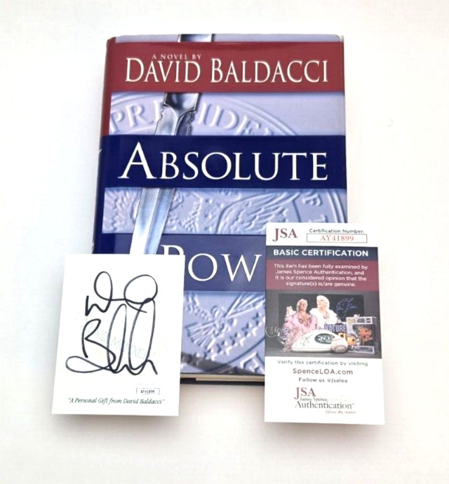SIGNED + COA DAVID BALDACCI Absolute Power 1st Edition HCDJ 1st/1st JSA