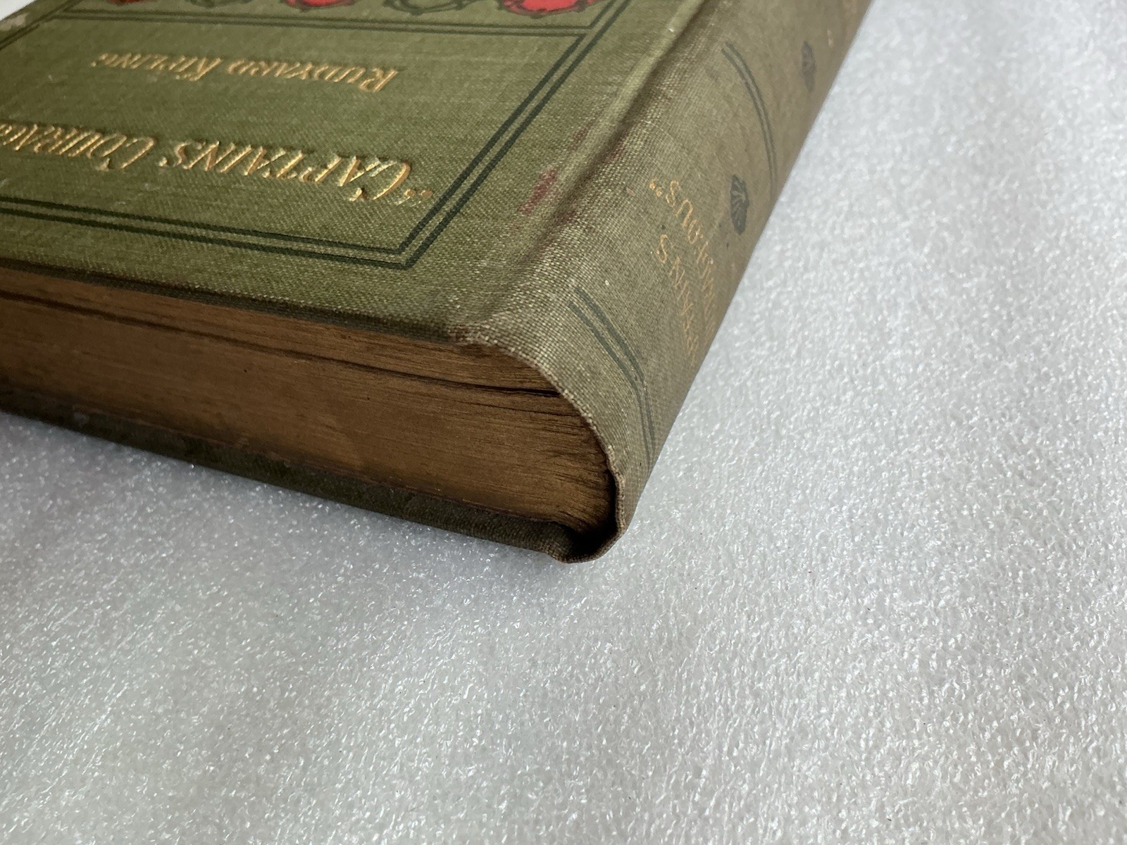 Captains Courageous Rudyard Kipling 1897 1st Ed (US) Century Co Hardcover Gold