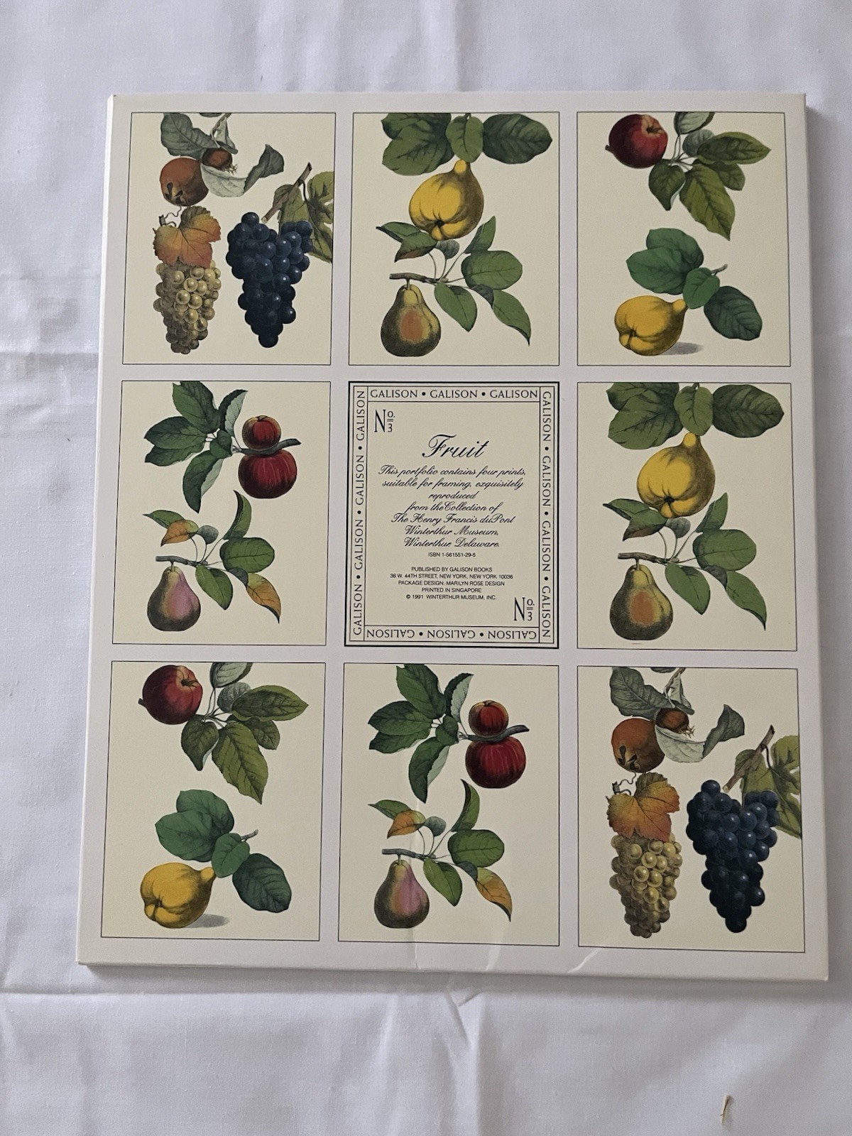 Galison Winterthur Museum Portfolio 4 Fruit Prints Suitable for Framing