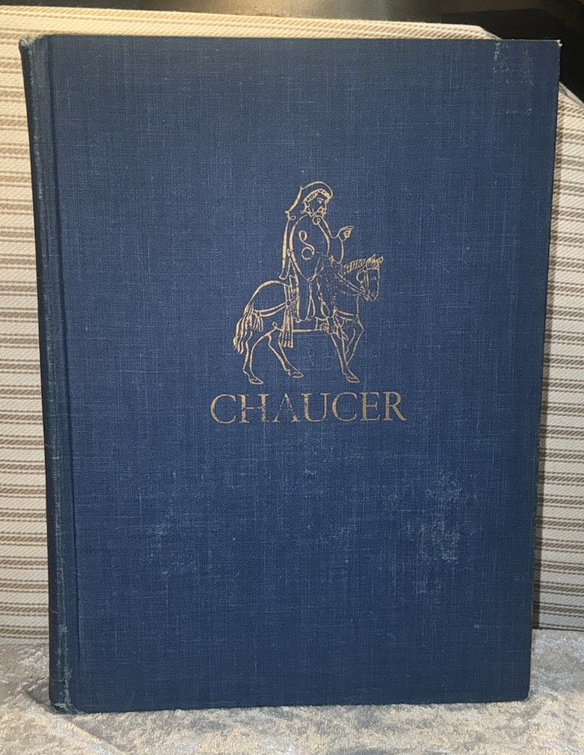 Vintage Book – The Works Of Geoffrey Chaucer – 1957/1961 – Houghton Mifflin