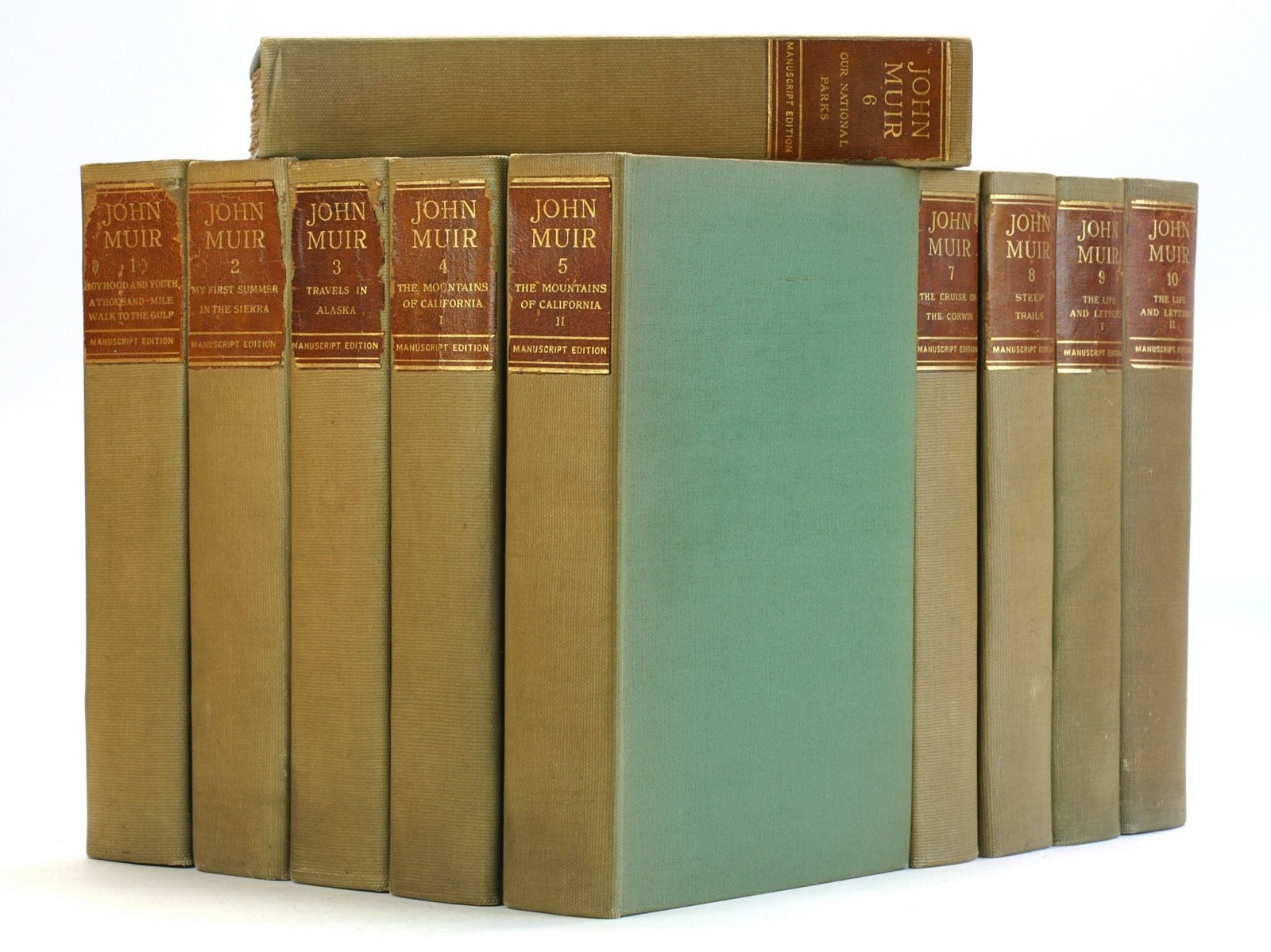 WRITINGS OF JOHN MUIR Manuscript Edition 10 Volume Set / 1st Edition 1916