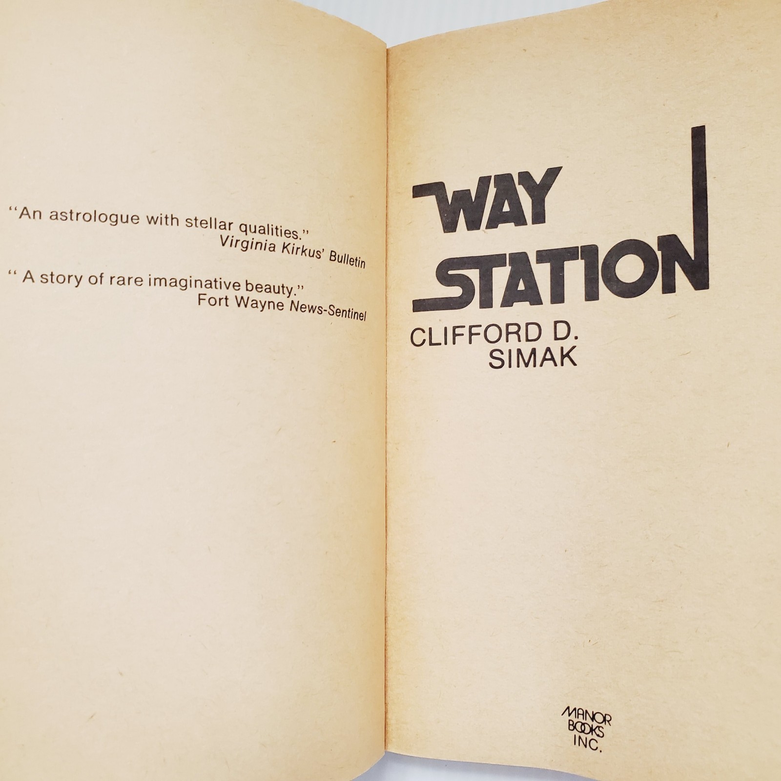 Clifford Simak Waystation 1973 Edition Vintage Book Sci-Fi Science Fiction PB