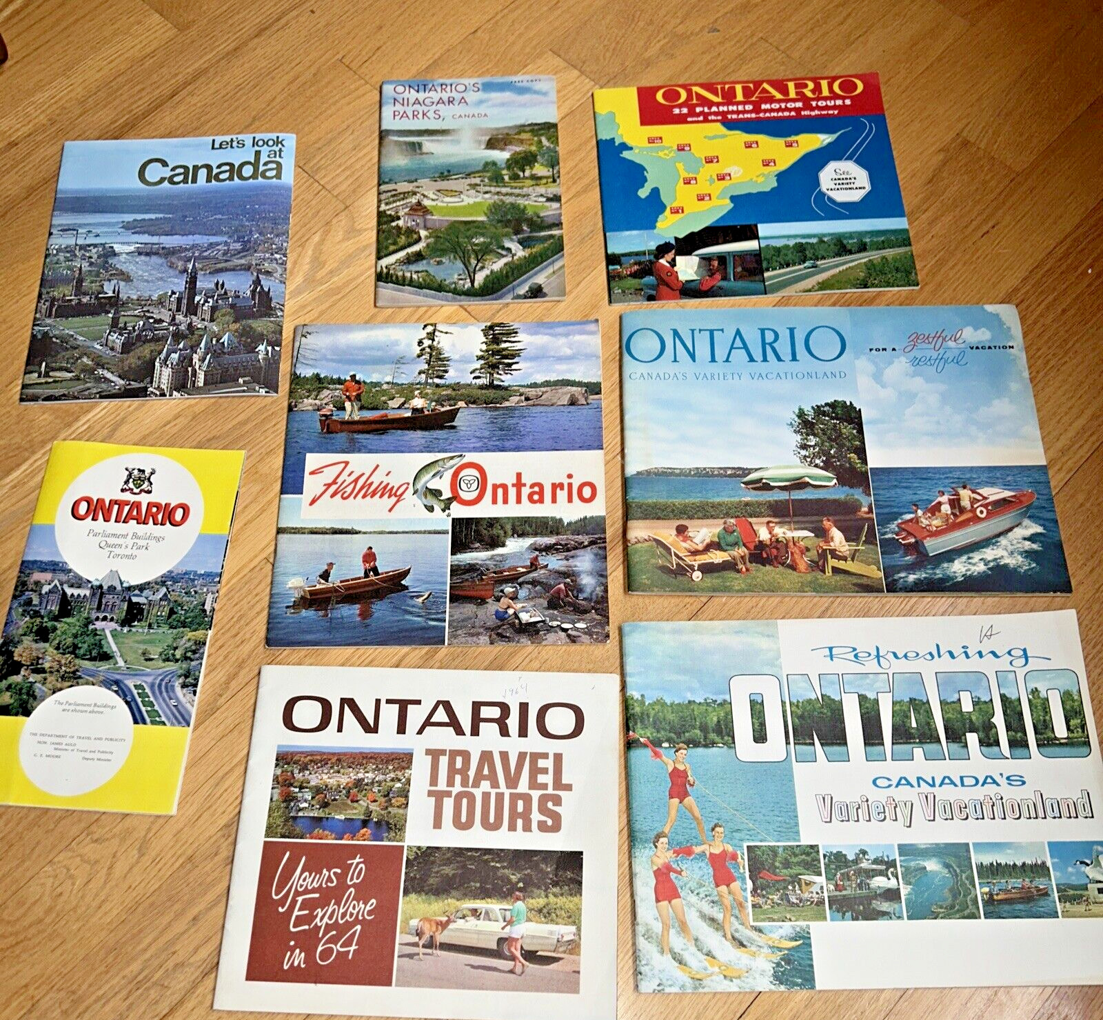 9 Vintage ONTARIO CANADA TRAVEL BOOKS / GUIDES / BROCHURES 1960’s / 1970’s