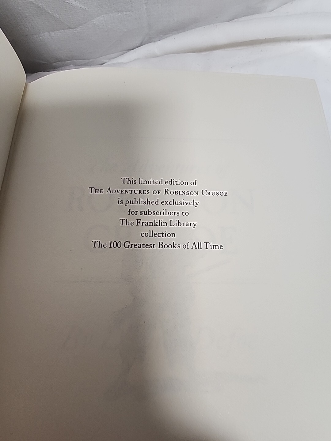 The Adventures Of Robinson Crusoe Daniel Defoe (1977) 100 Greatest Franklin Lib