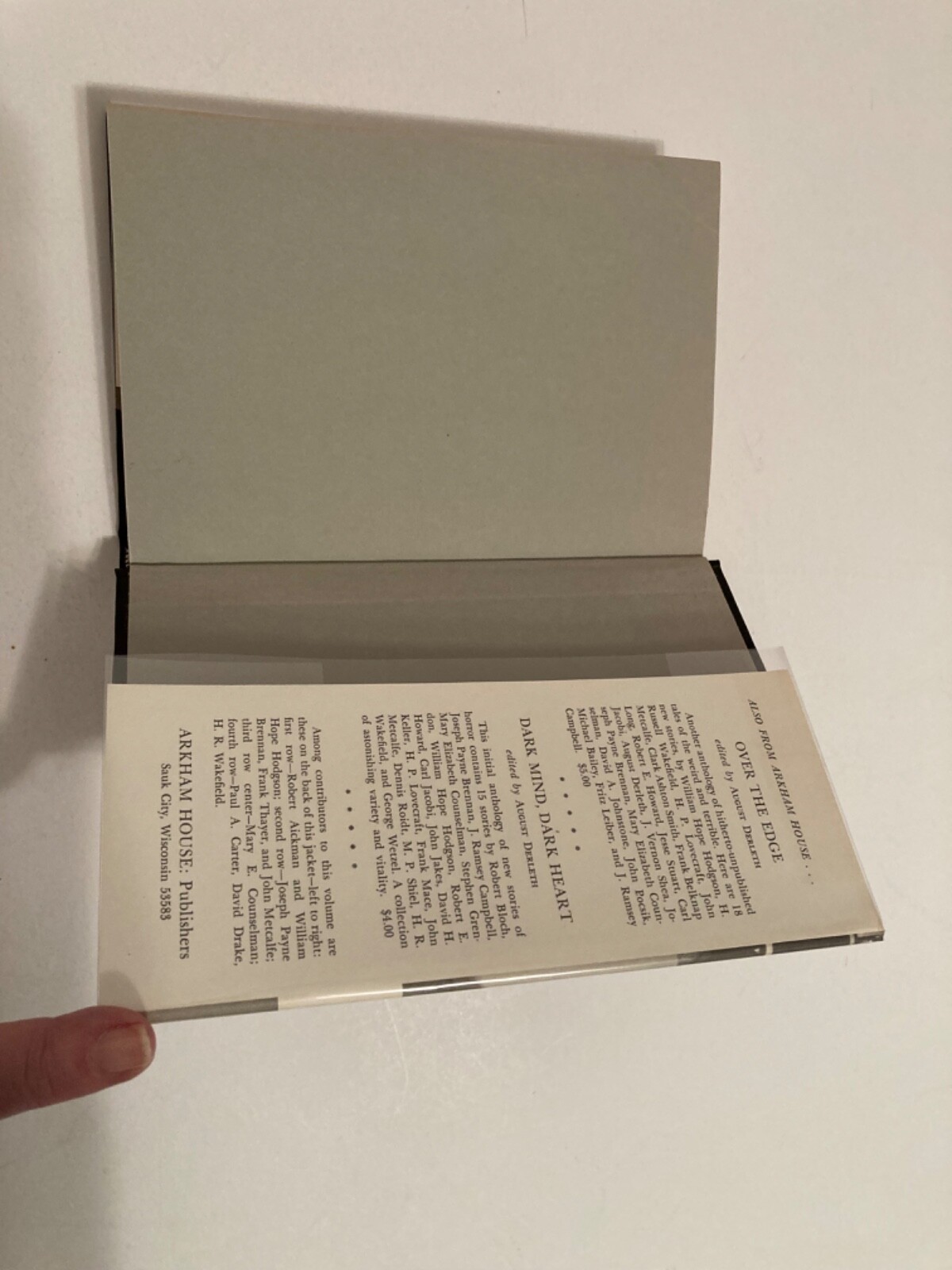 TRAVELLERS BY NIGHT Signed August Derleth Arkham House 1967 First Edition