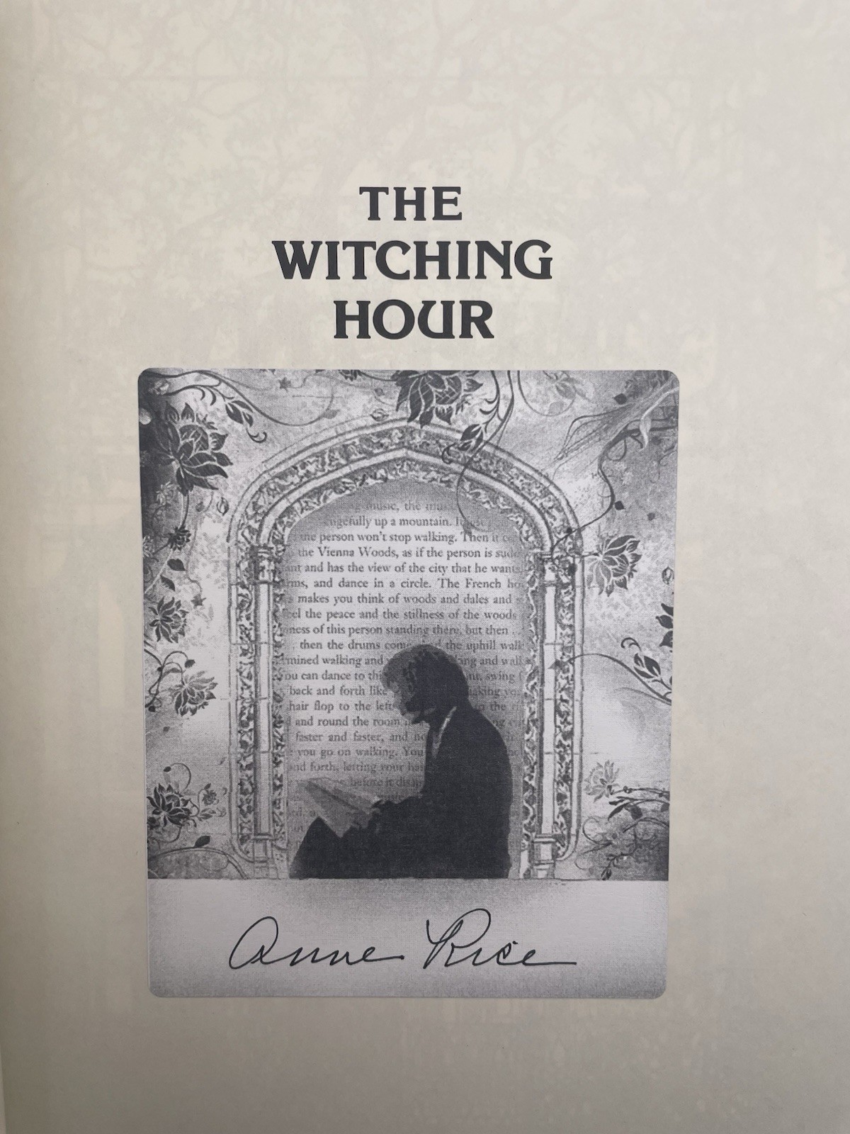 The Witching Hour by Anne Rice – 1st Edition – Signed Bookplate