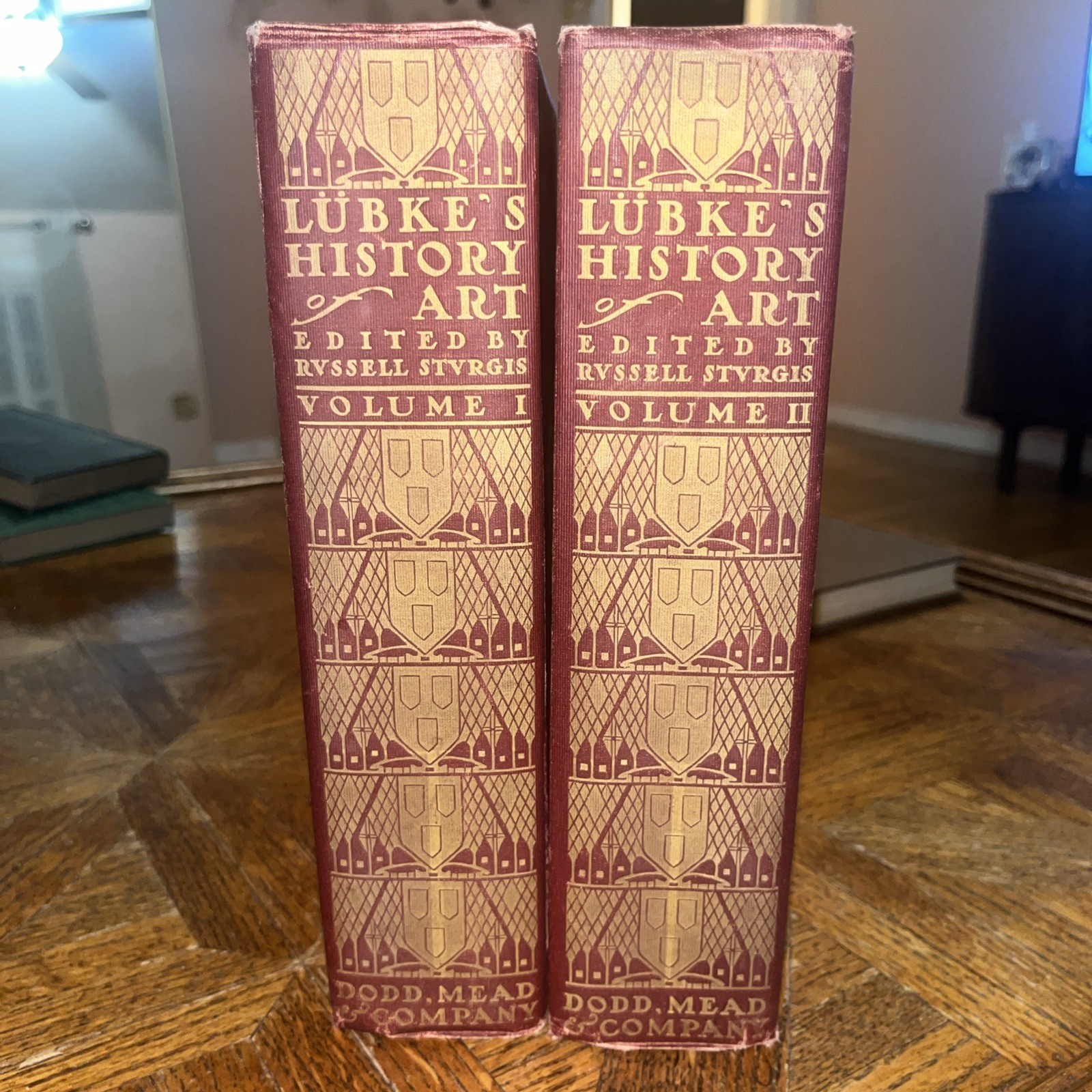 1904 Outlines of the history of art, by Wilhelm Lubke – 2 Vol. Set, illustrated