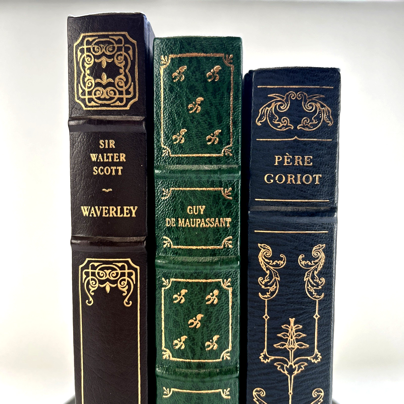 Lot 3 Franklin Library Classics Leather Bound Books Walter Scott Waverley Balzac