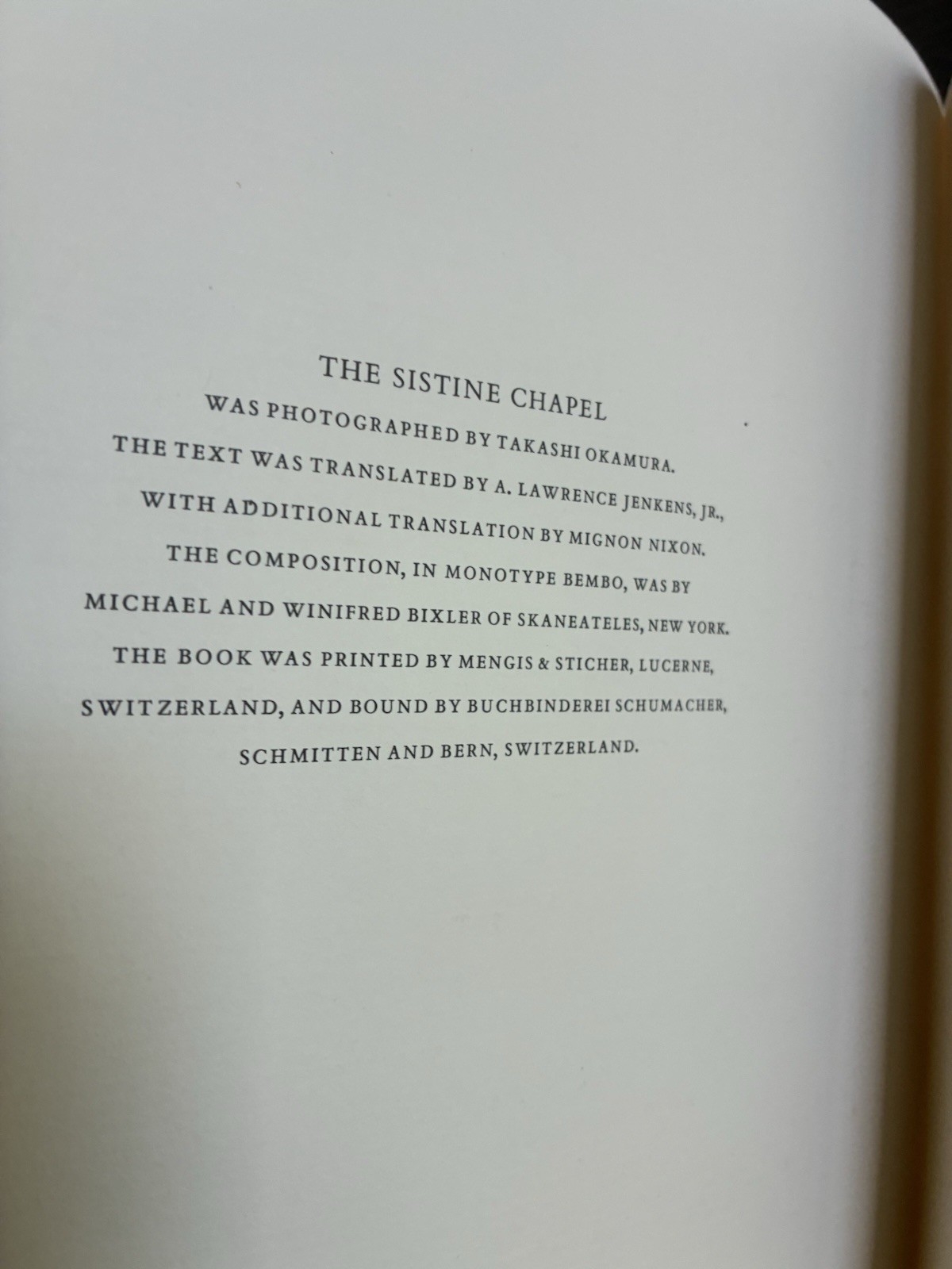 Sistine Chapel: 2 Volume Numbered Set 825/2500 In Slipcase