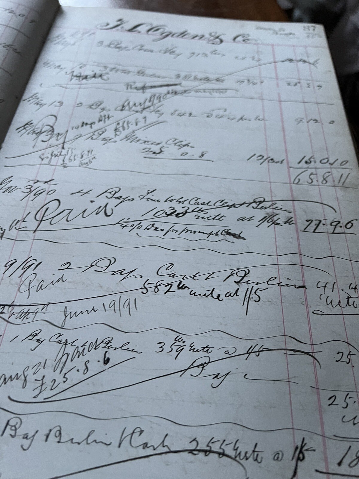 Vintage Ledger Business Book Nottingham Clothing Waste 1884 Hand Written Old