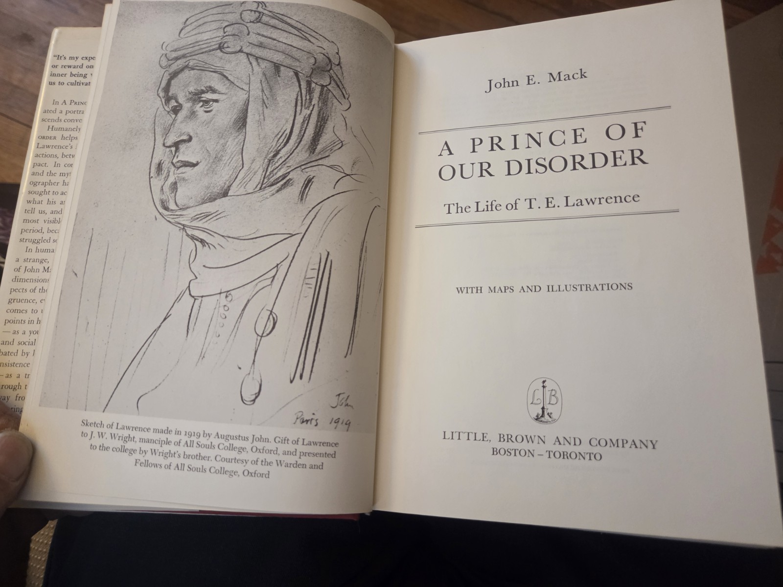 A Prince of Our Disorder The Life of T.E. Lawrence John E. Mack 1976 First Editi