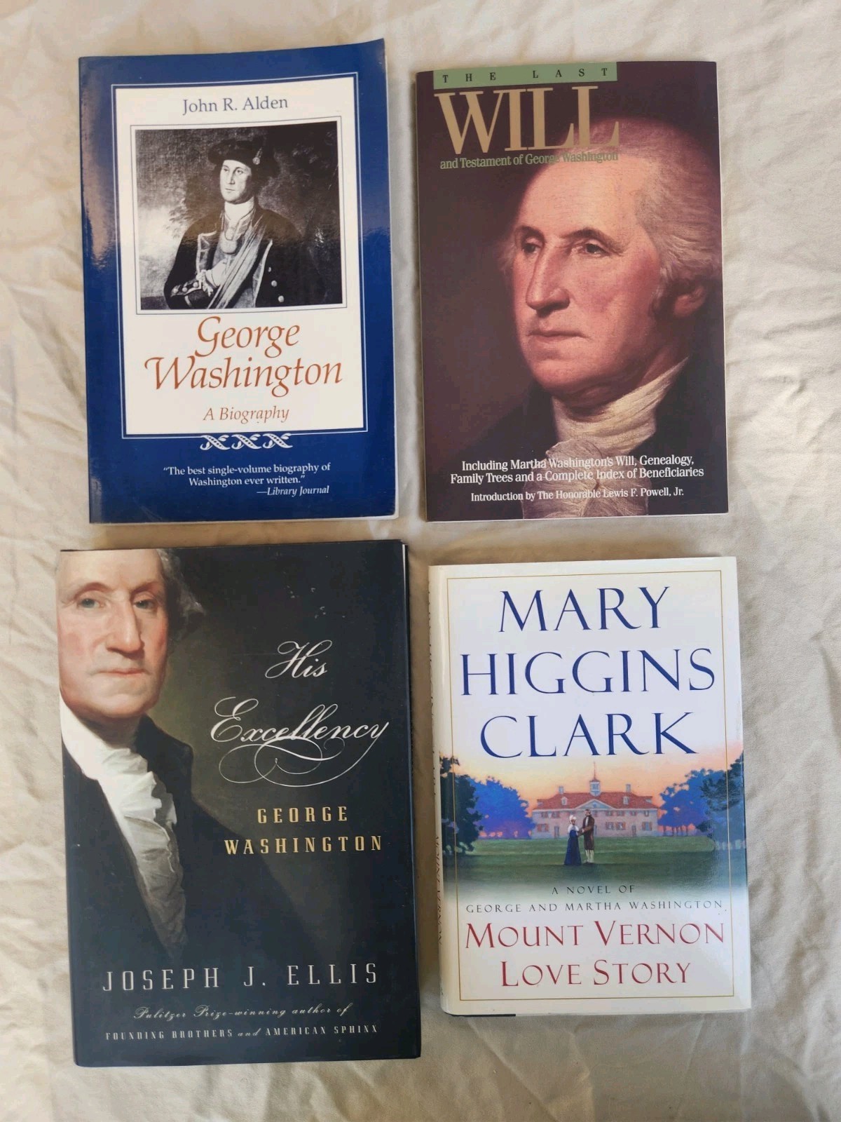 George Washington Lot 4 Signed By Mary Higgins Clark Very Good