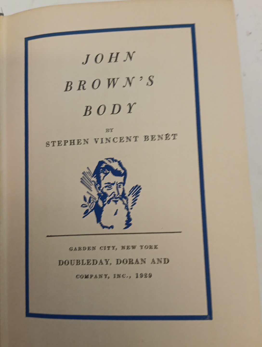 First Edition „John Brown’s Body“ by Stephen Vincent Benét (1928)