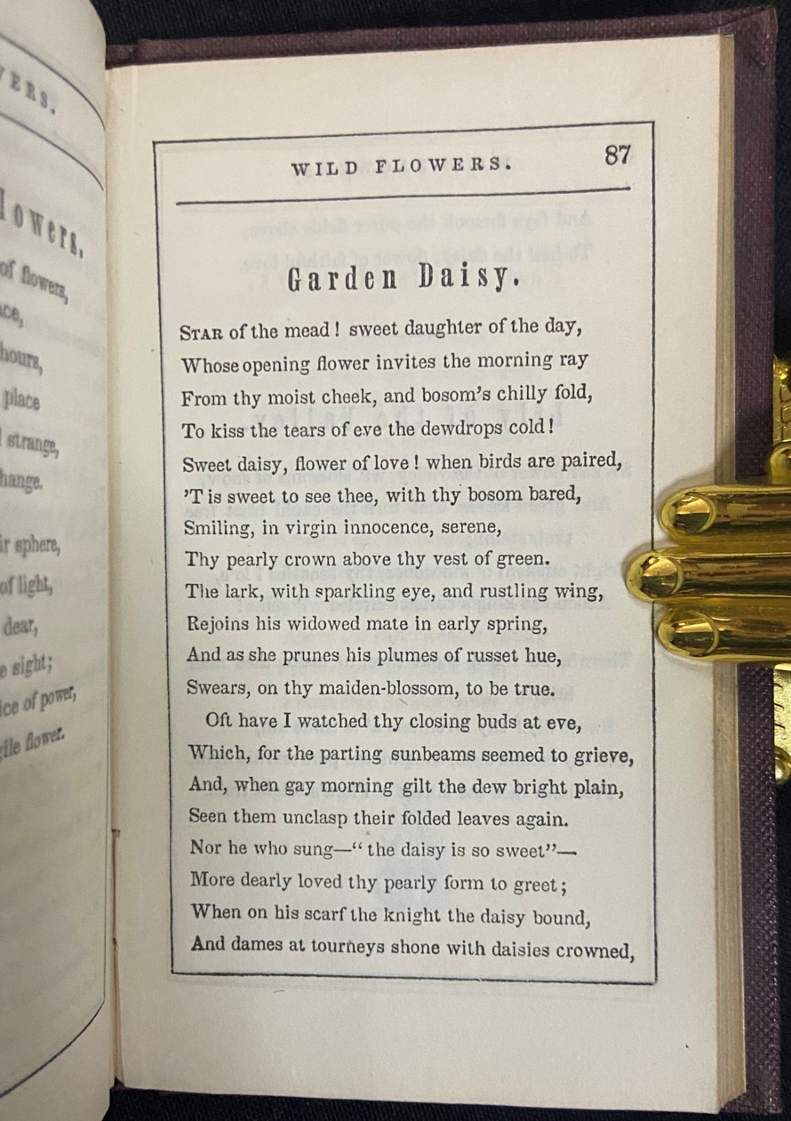 1848 THE LADIES VASE OF WILD FLOWERS Antique NEAR MINIATURE Victorian Gift Book