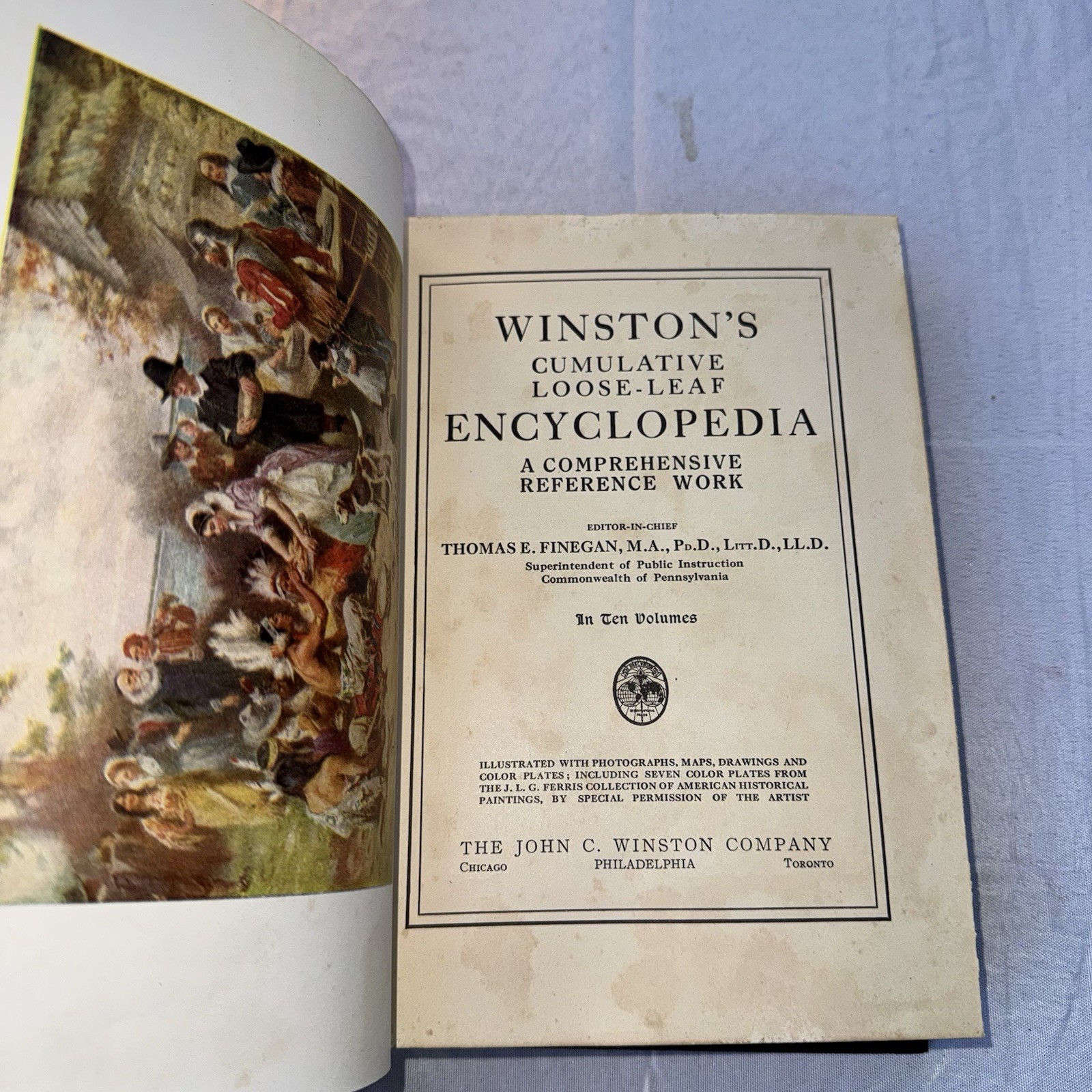Winston’s Cumulative Loose-Leaf Encyclopedia 1923 10 Volumes Complete