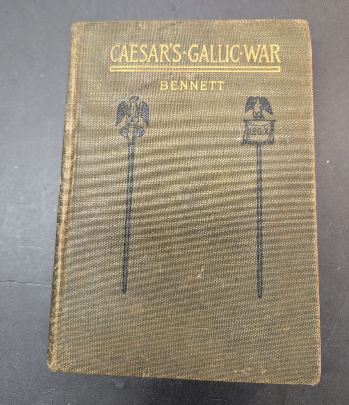 Caesar’s Gallic War by Charles E. Bennett 1903 Books I-IV Notes Hardcover VTG