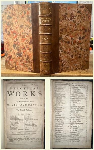 1707 Richard Baxter ‚The Practical Works In 4 Folio Vols‘ Rare Theological Works