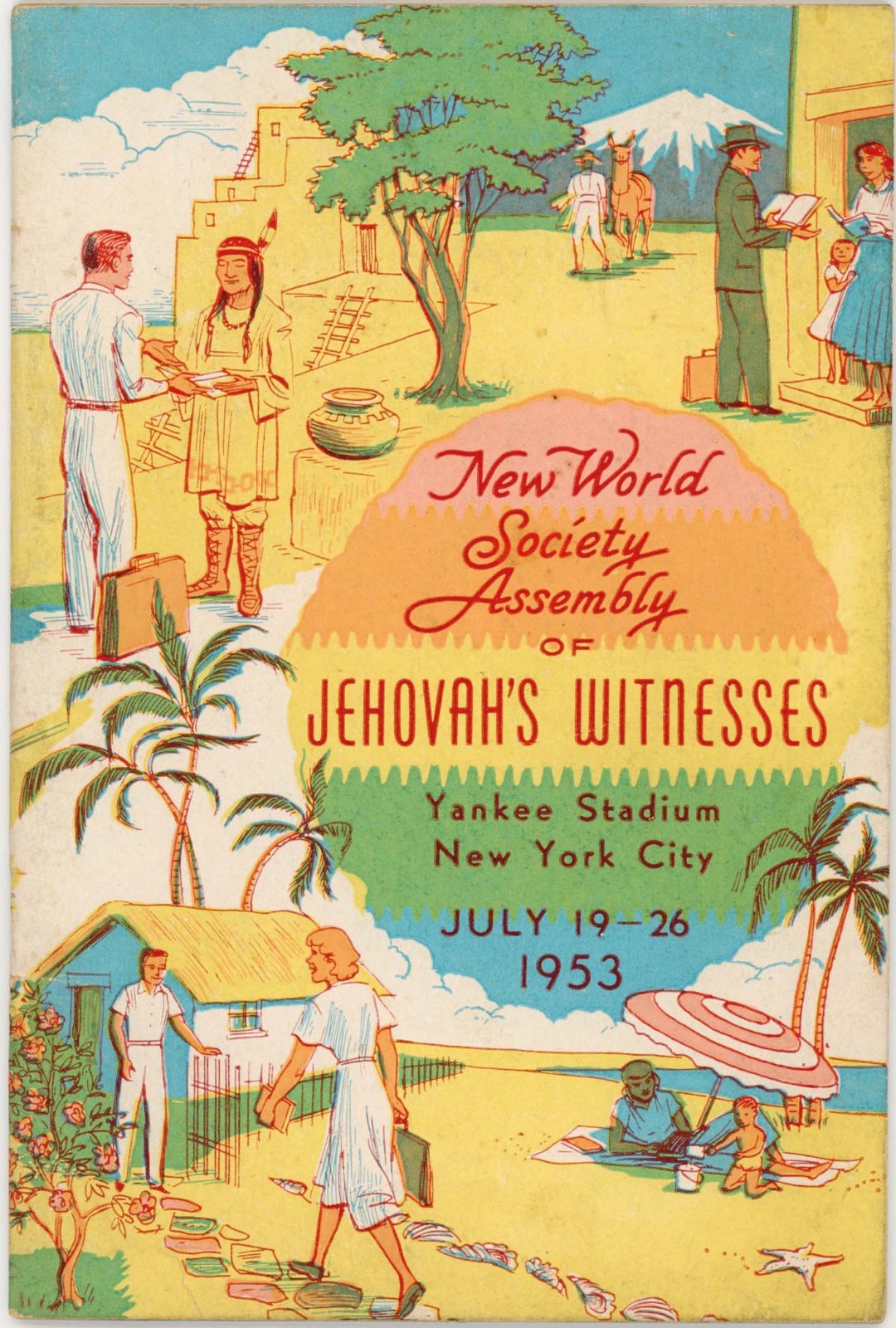1953 New World Society Convention Program New York NY Watchtower Jehovah