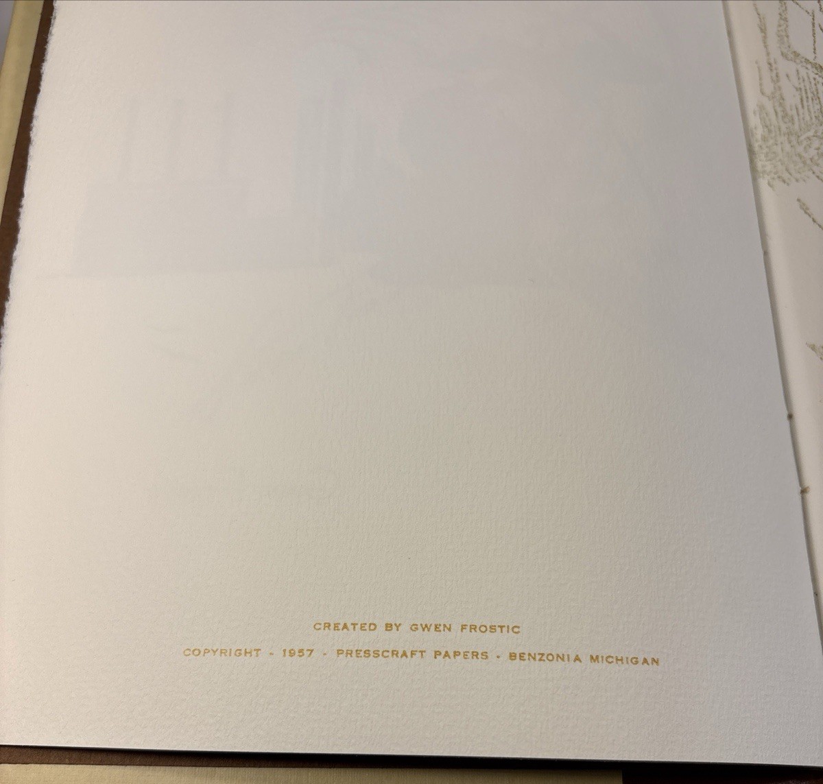 SIGNED 1st 1957 „MY MICHIGAN“ POEMS AND PRINTS BY GWEN FROSTIC (BENZONIA, MICH)