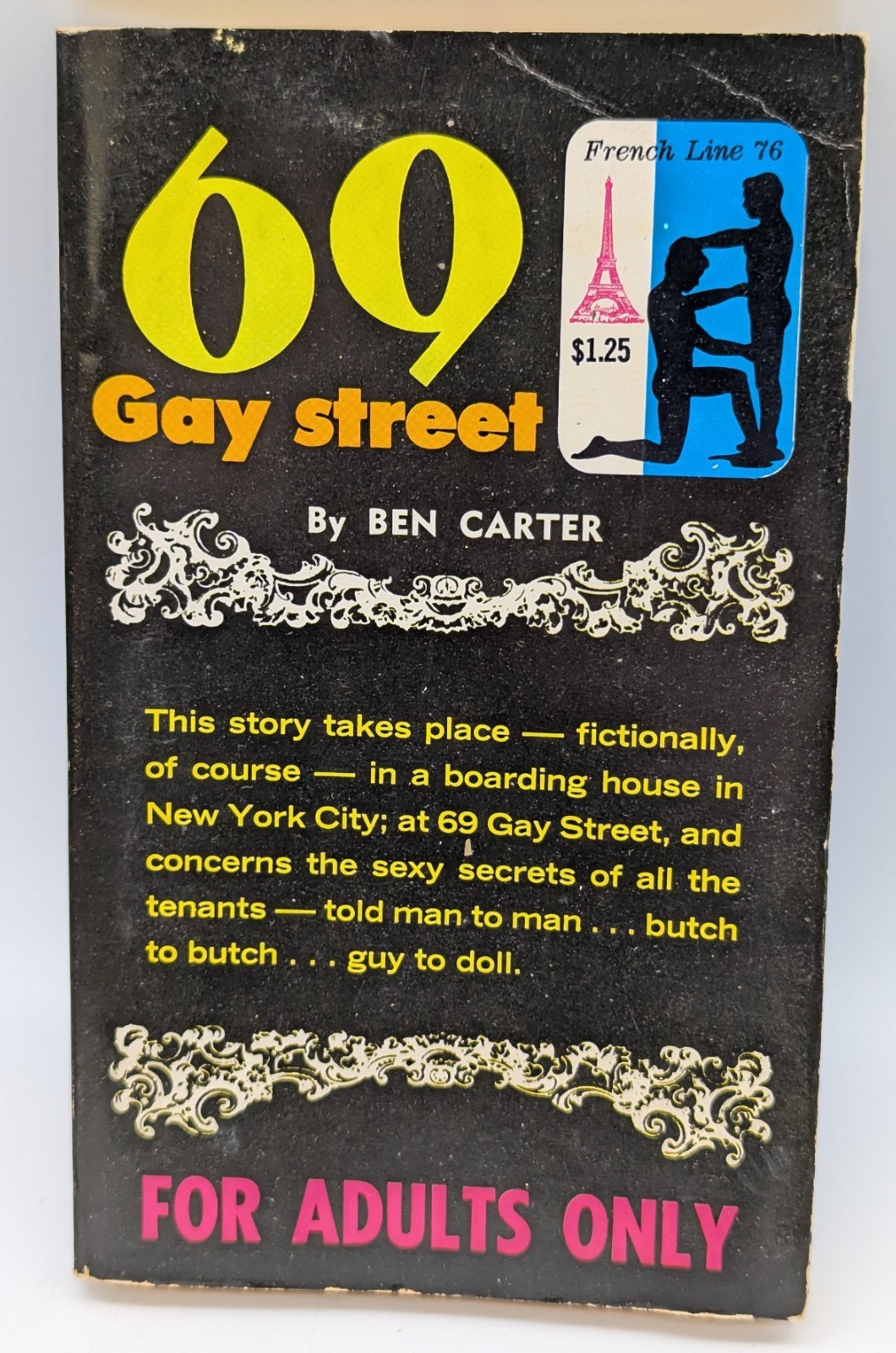 1970 69 Gay Street Ben Carter PEC French Line 76 Gay Pulp Paperback
