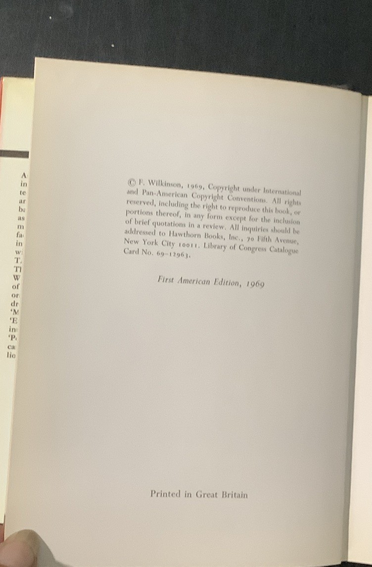 Militaria by Frederick Wilkinson First American Edition 1969