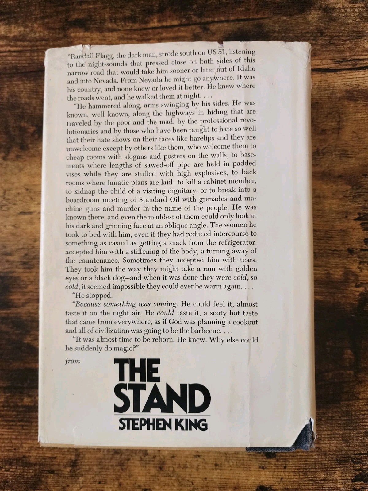 The Stand – Stephen King – Jacket Price $15.95 Y29 Gutter Code Hardcover