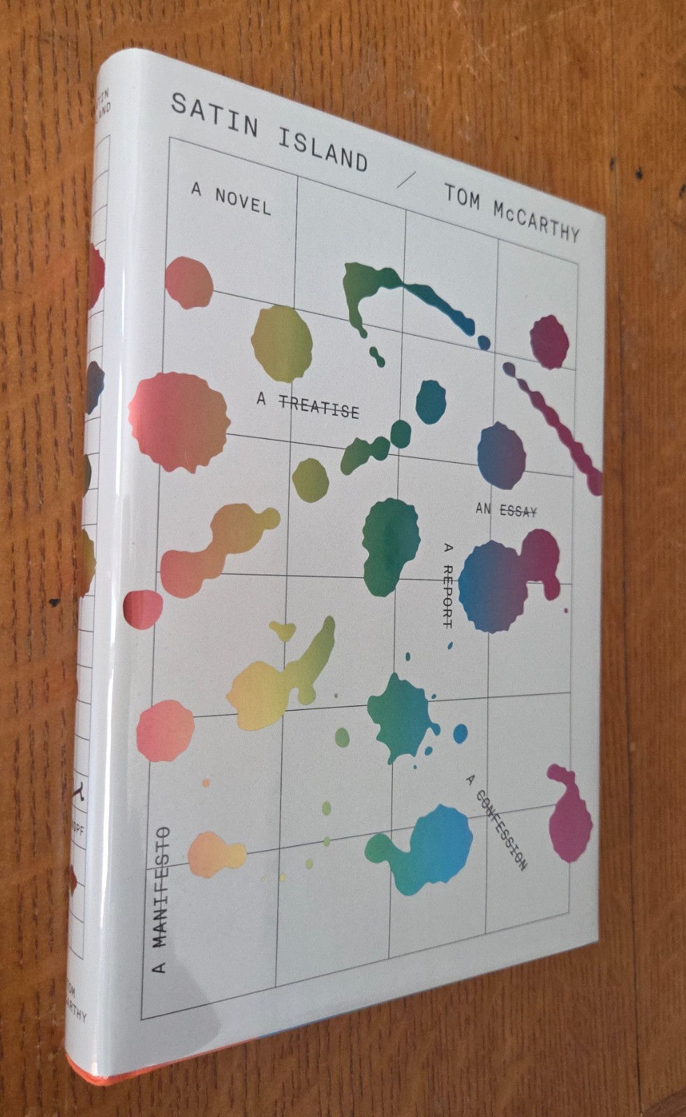 Signed by Tom McCarthy SATIN ISLAND First Edition Hardcover with DJ 2015 Fine