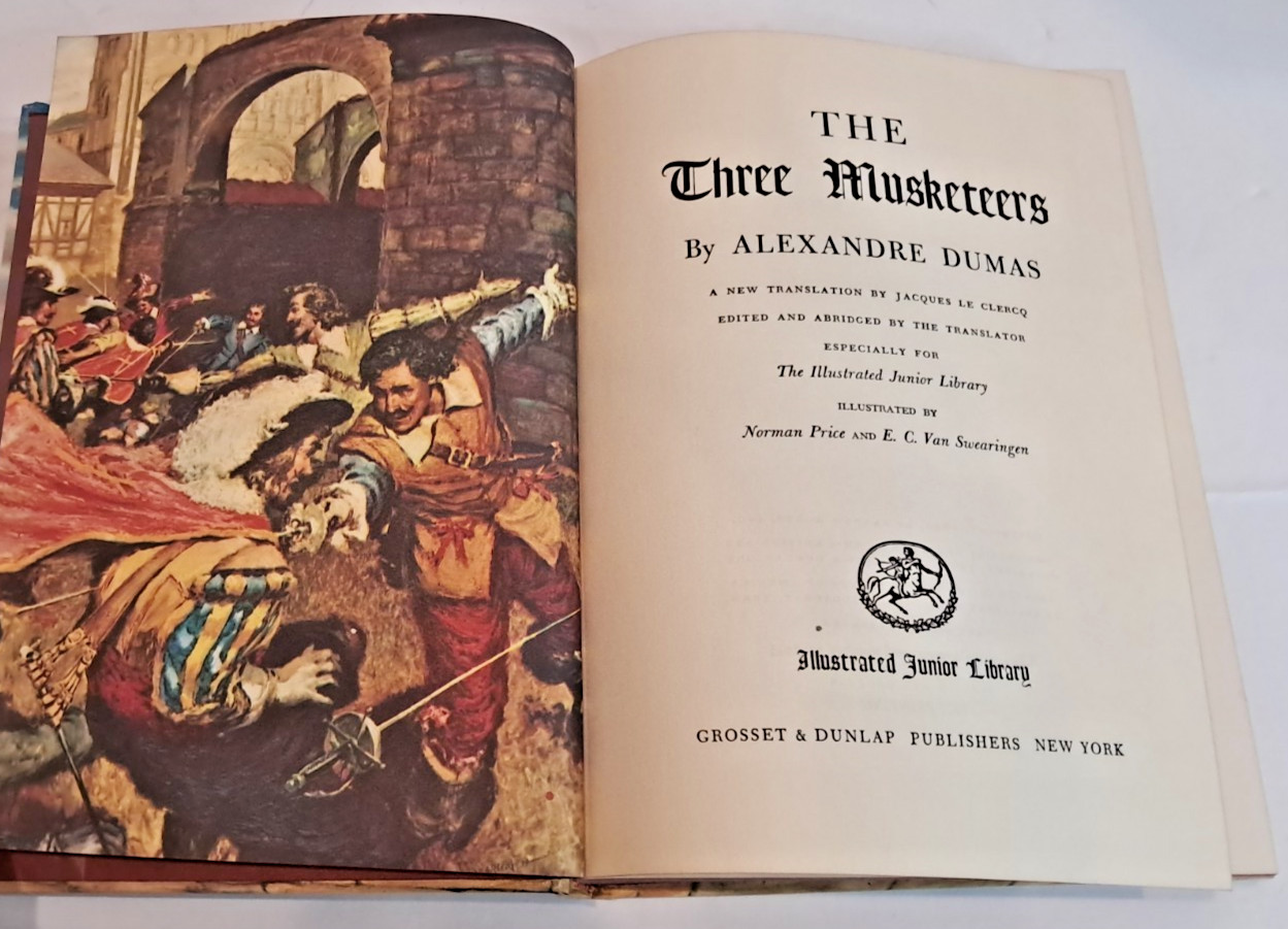 THE THREE MUSKETEERS by Alexandre Dumas (1977) Junior Library Edition SHELF