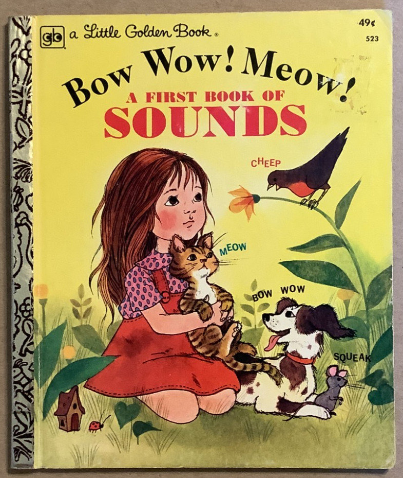 VG 1976 HC Little Golden 10th Print Bow Wow Meow Sounds Trina Schart M Bellah