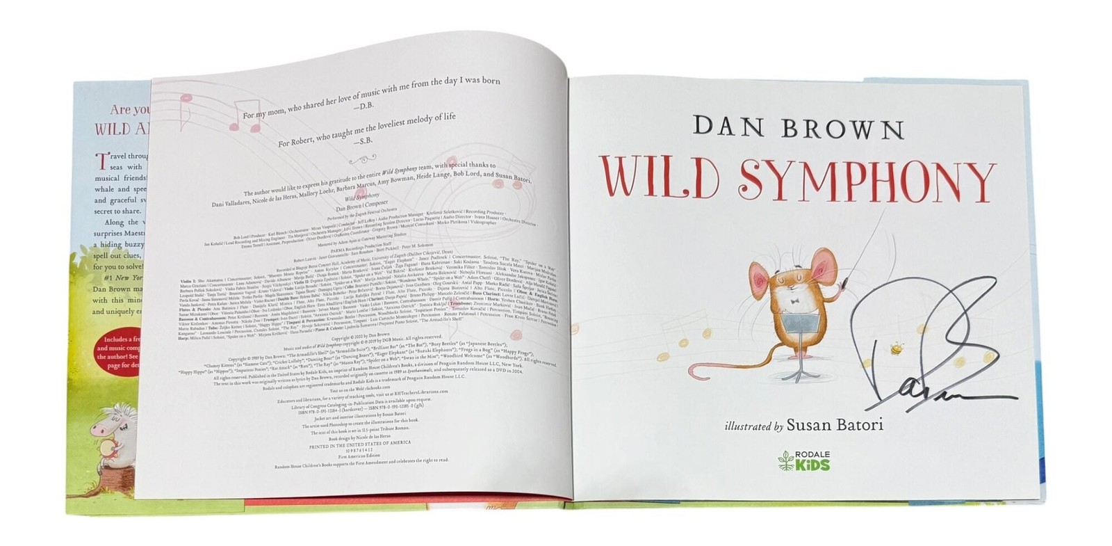 Dan Brown / Wild Symphony Signed 1st Edition 2020