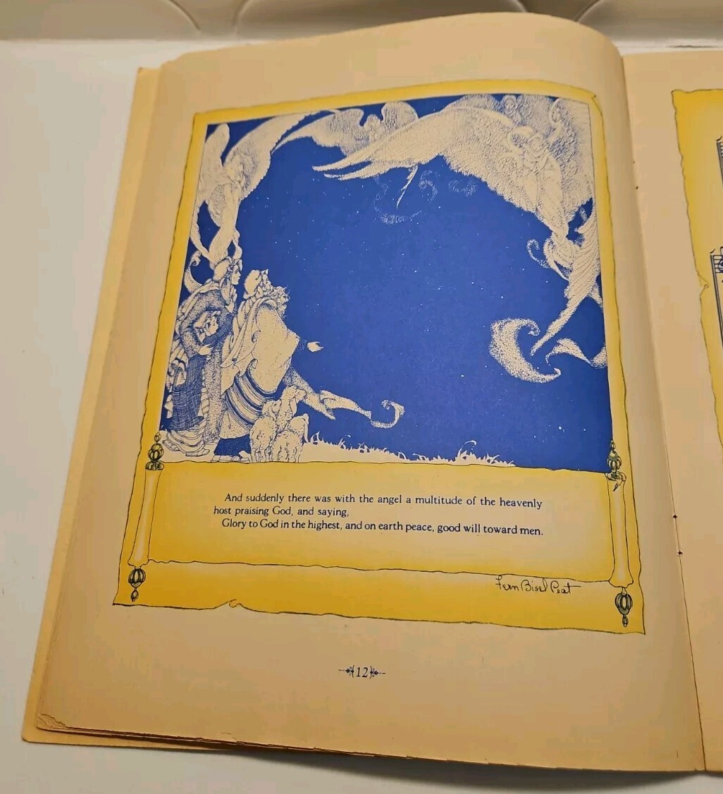 Vintage Christmas Carols Booklet Illustrated by Fern Bisel Peat – Saalfield