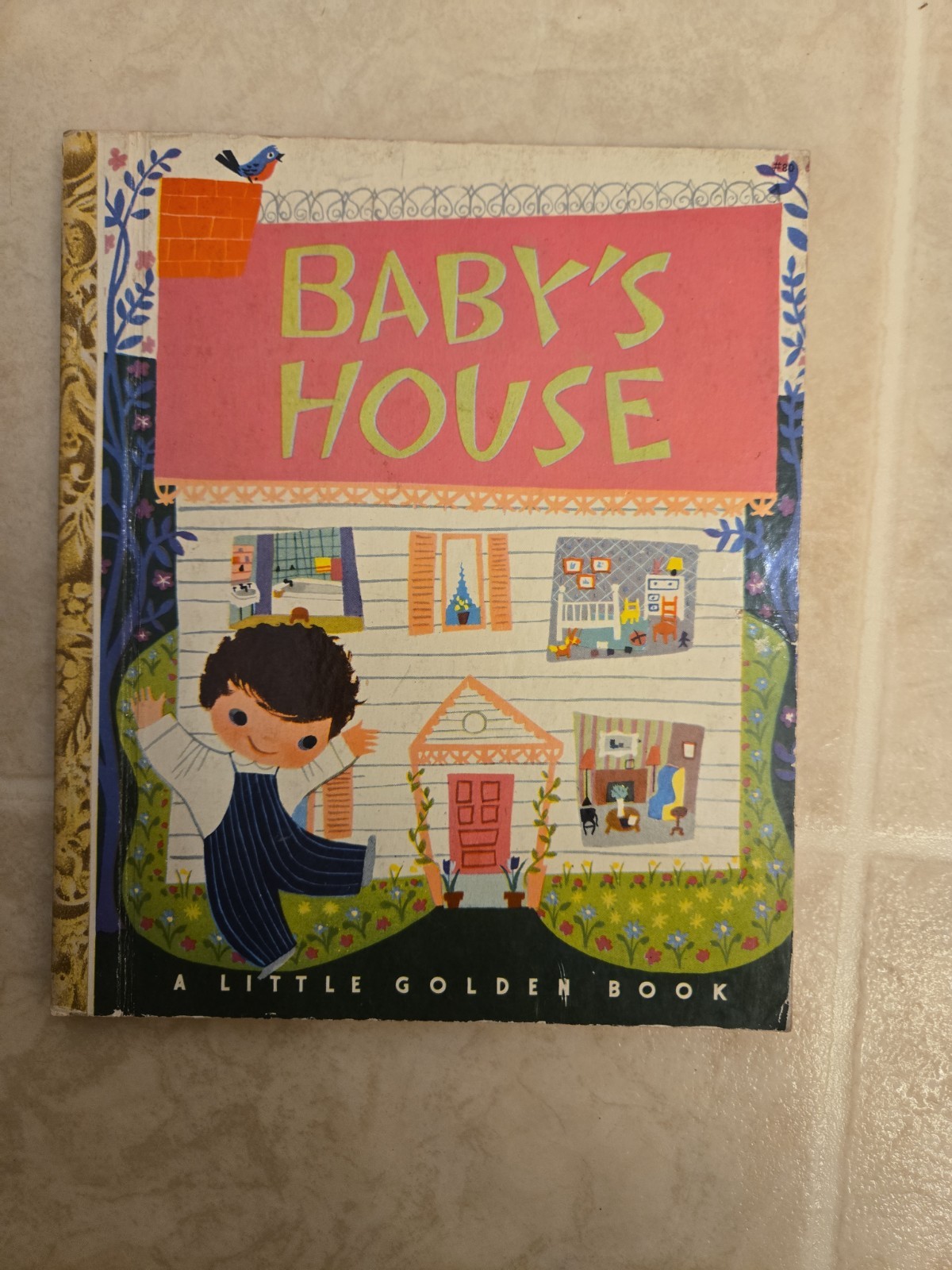 Little Golden Book: Baby’s House, 1950 1st Edition “A” Printing, Brown Binding