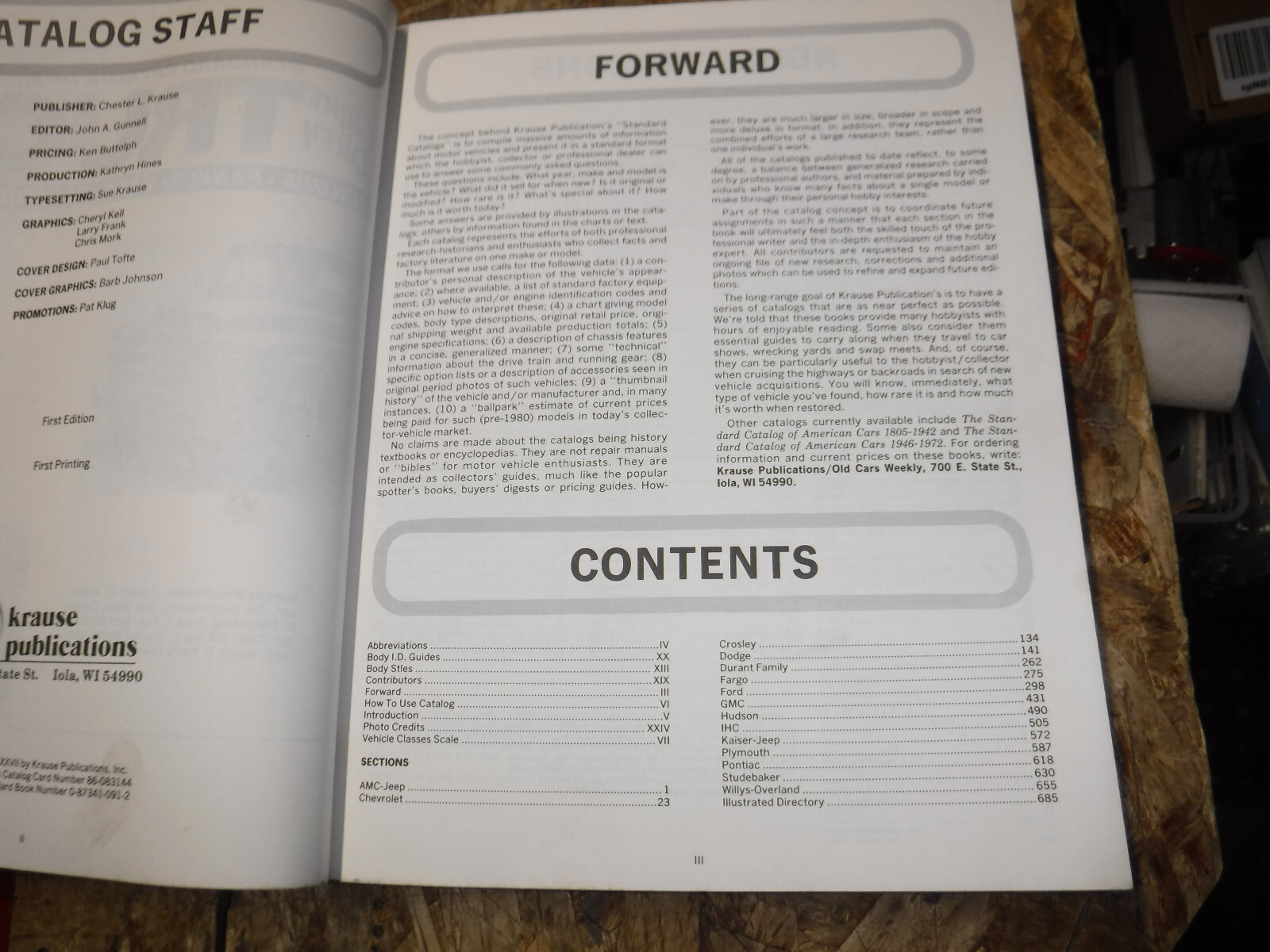 Standard Catalog of American Light Duty Trucks by Krause Publications 1987