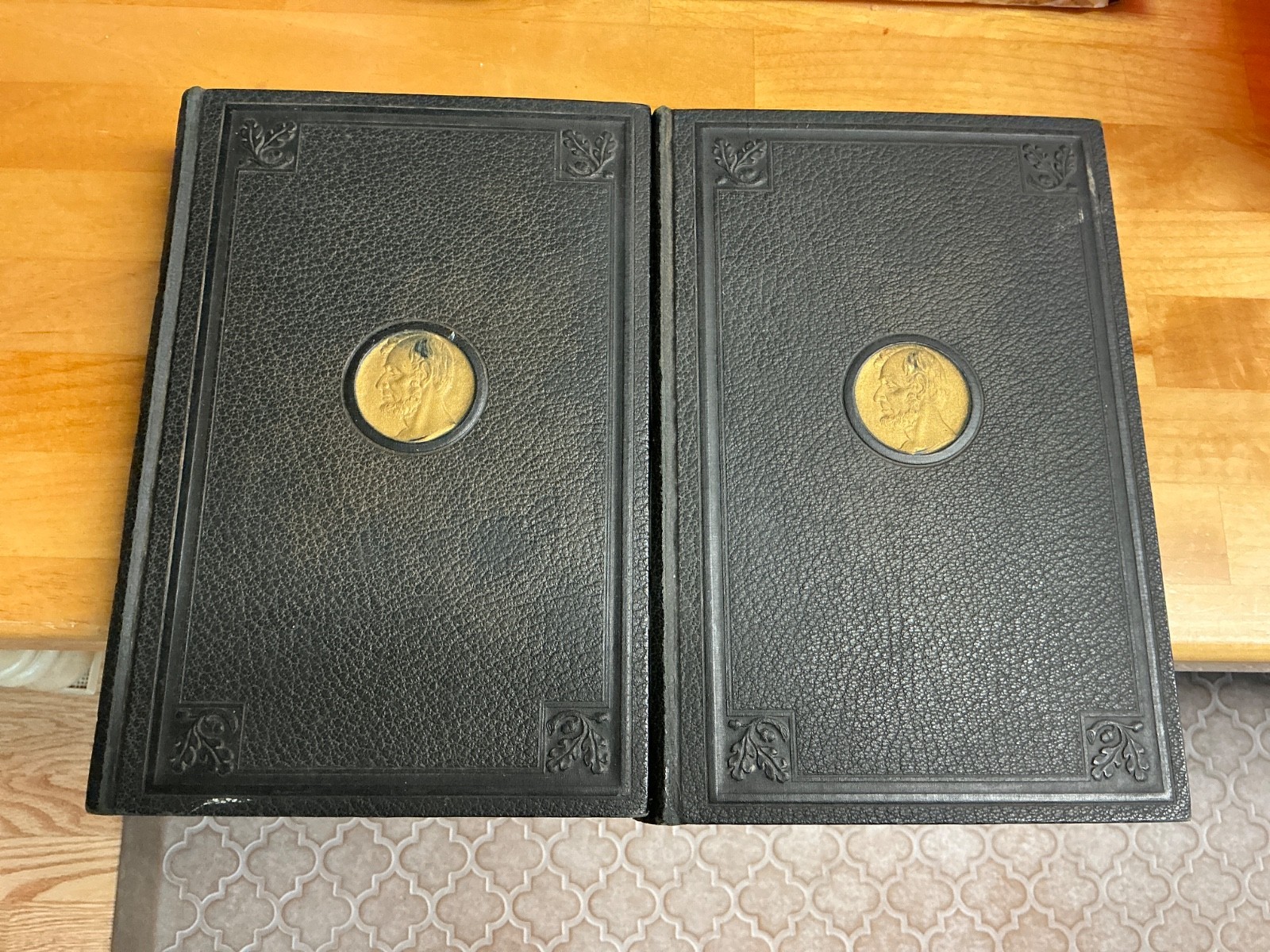 2-Abraham Lincoln 1809-1858 Standard Library Edition Antique 1928 HCDJ Book Lot