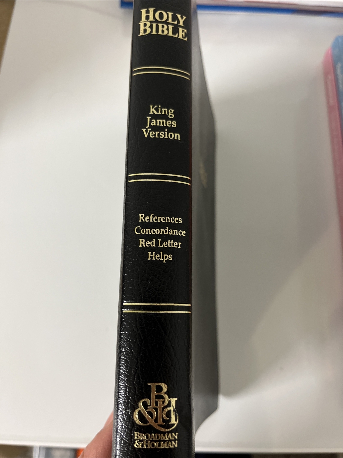 Broadman Holman SPECIAL REFERENCE BIBLE KJV Black bond leather. Rare, Good