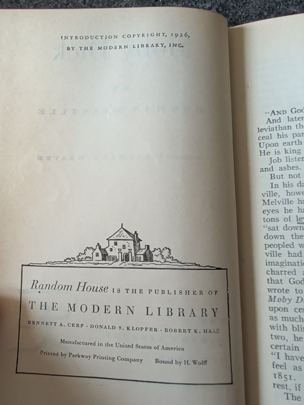 Moby Dick (Modern Library) Herman Melville
