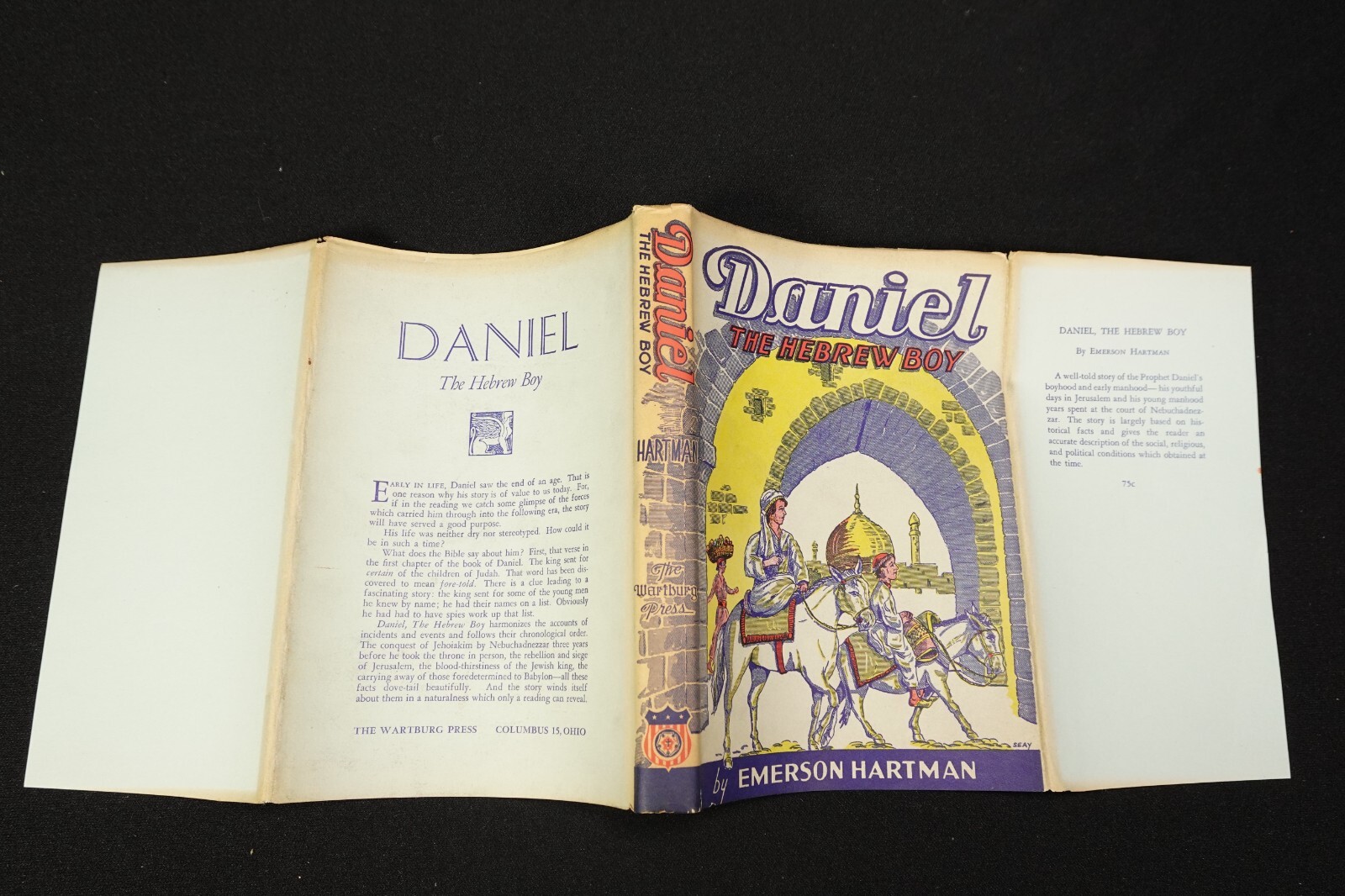 1945 Book ‚Daniel The Hebrew Boy‘ By Emerson Hartman HCDJ 1st Edition