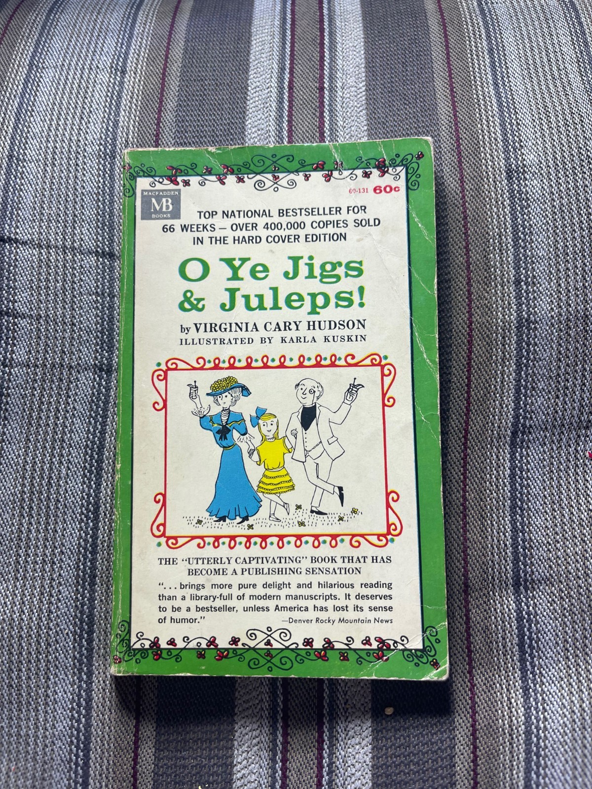 Vintage Paperback Novel O YE JIGS AND JULEPS Virginia Hudson – Macfadden Bartell
