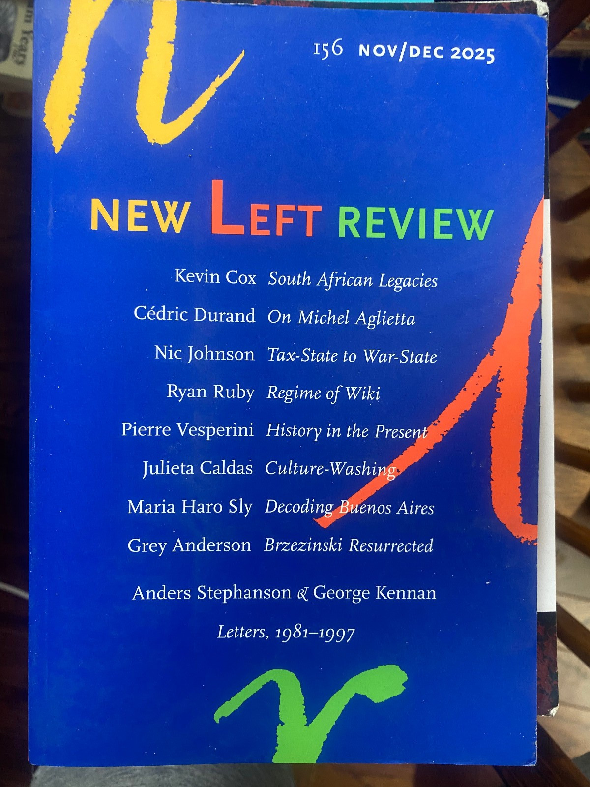 New Left Review Number 156 Nov/Dec 2025 Paperback