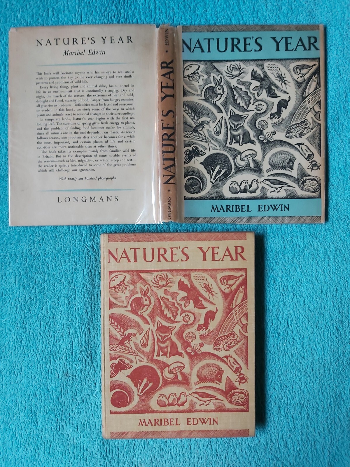 Nature’s Year by Maribel Edwin, 1st Edition 1947, Longmans Green & Co. hardback