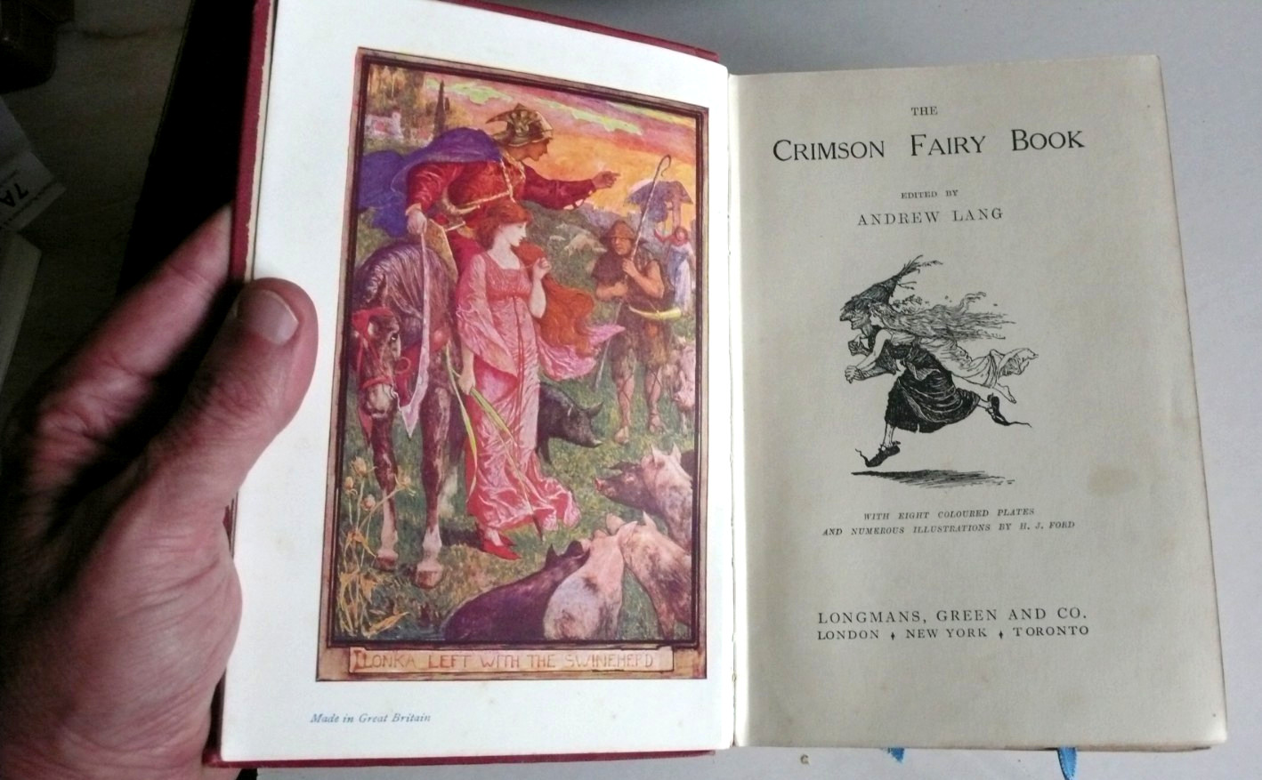 FAIRY – The Crimson Fairy Book (Andrew Lang (Ed – 1935 ) COLOURED PLATES H FORD