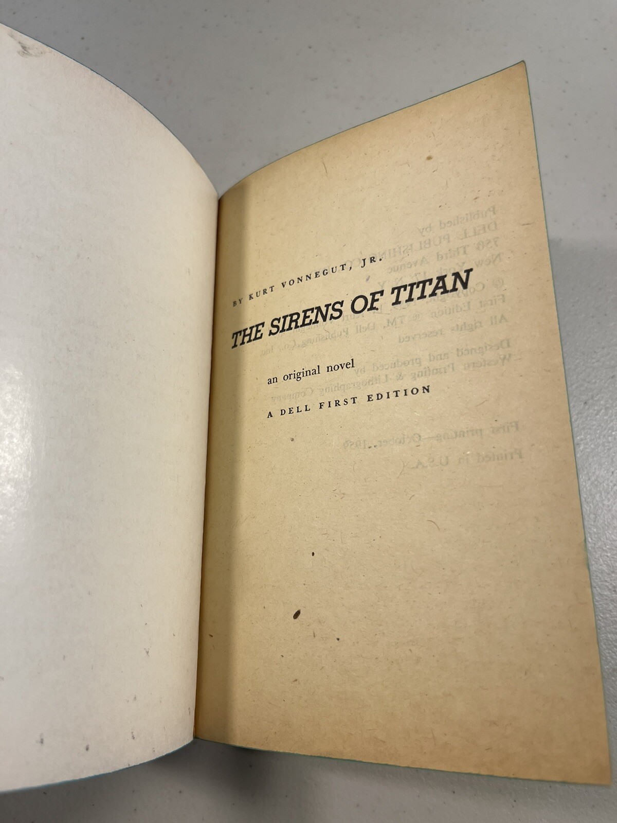 The Sirens of Titan by Kurt Vonnegut, Jr. – Dell First Edition B138 PB 1959