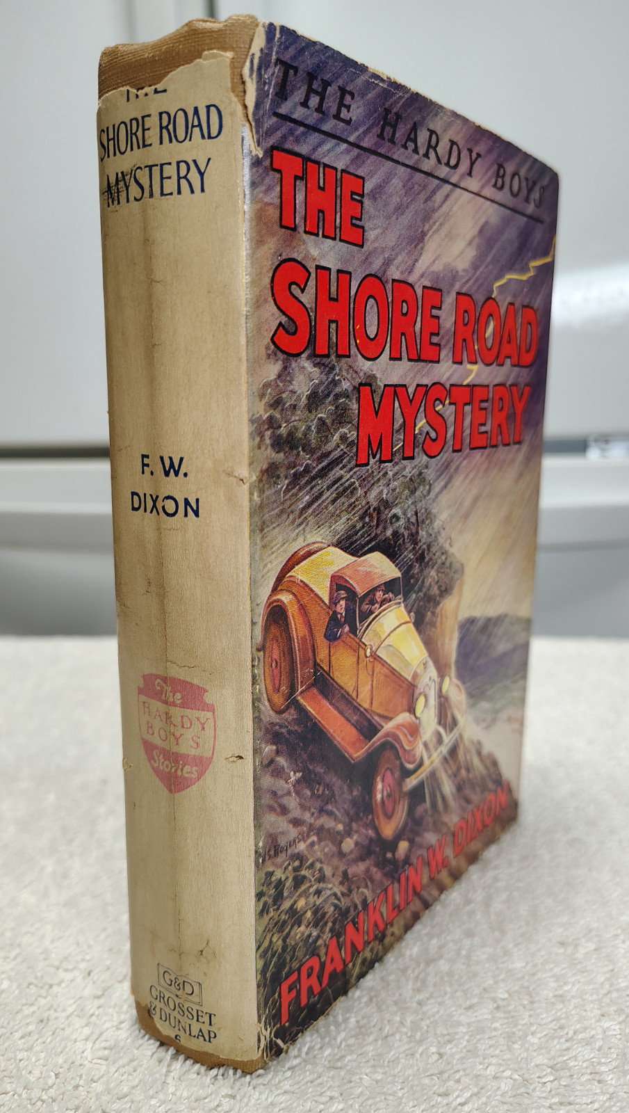 Hardy Boys #6 The Shore Road Mystery 1936A-15 Tan Book + Dustjacket