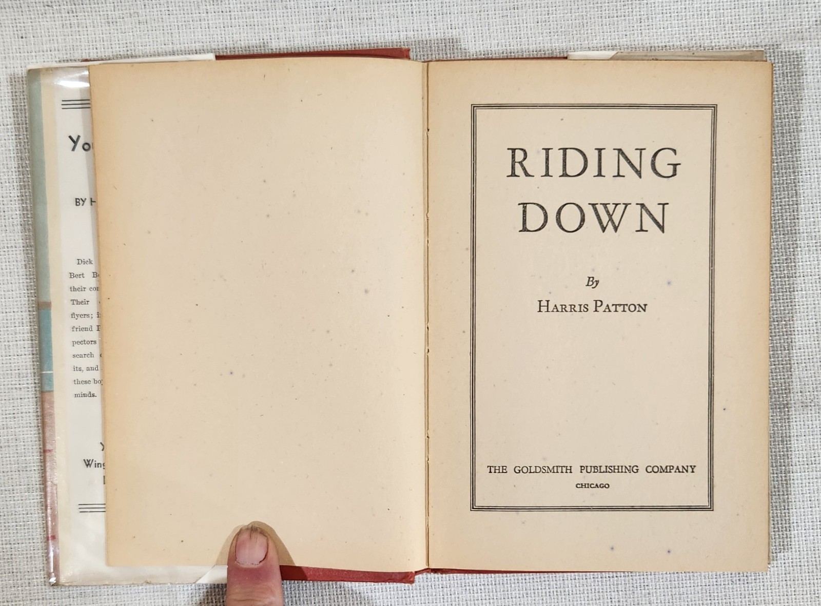 Riding Down by Harris Patton Young Adult Fiction 1932 Young Eagles Series