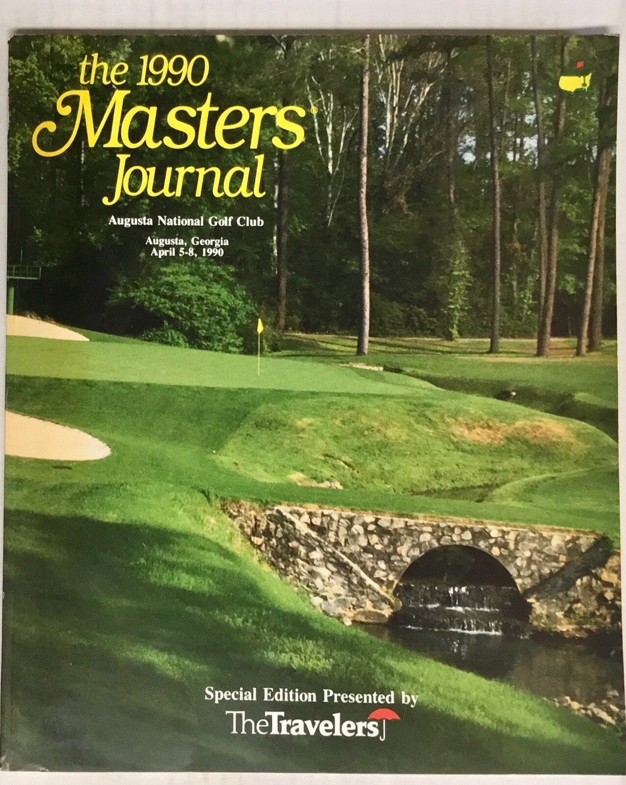 Masters Journal Augusta Georgia Golf 1990 Softcover Good Con Faldo Won