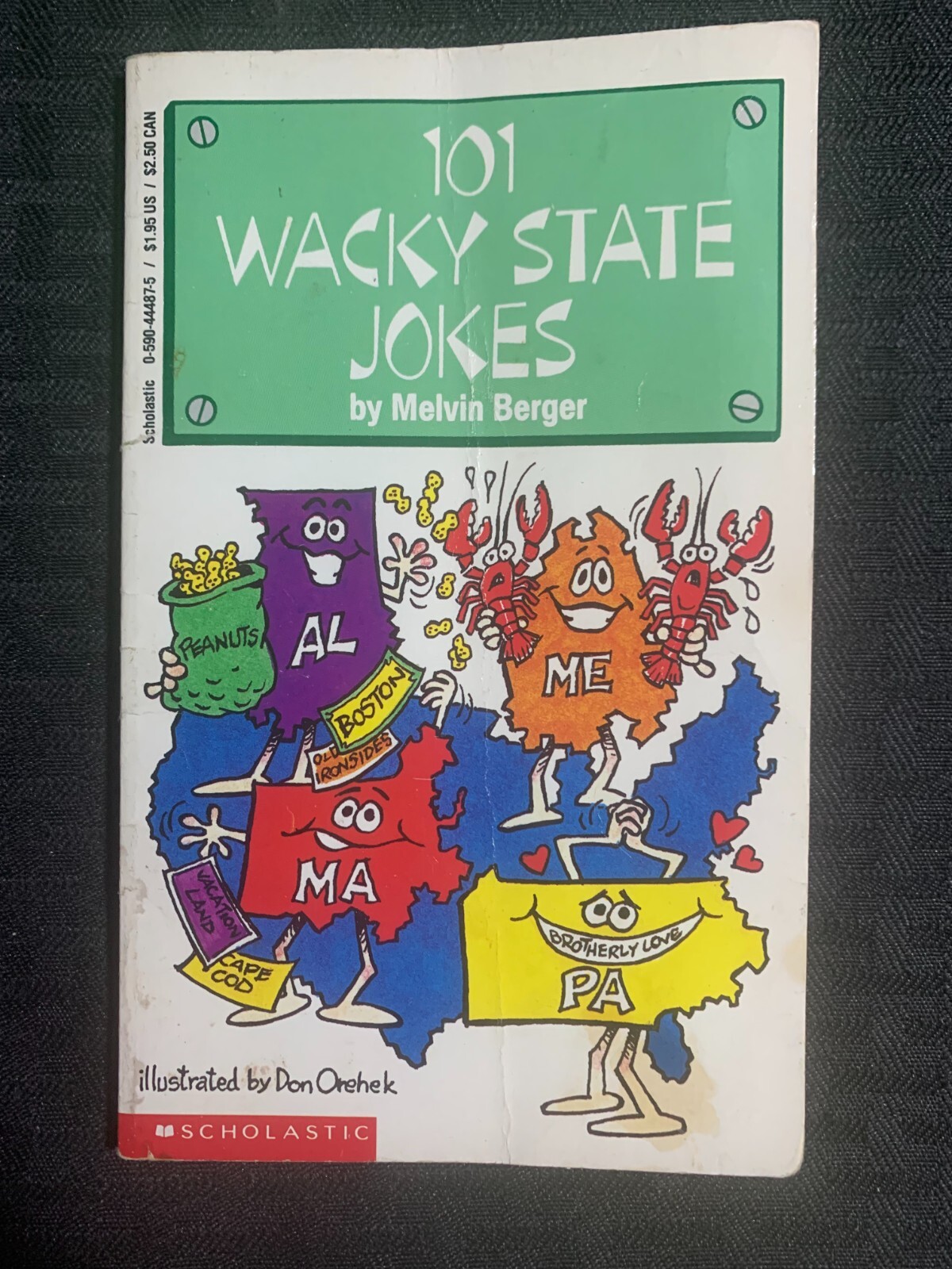 1991 101 WACKY STATE JOKES by Melvin Berger GD+ 2.5 Scholastic Paperback