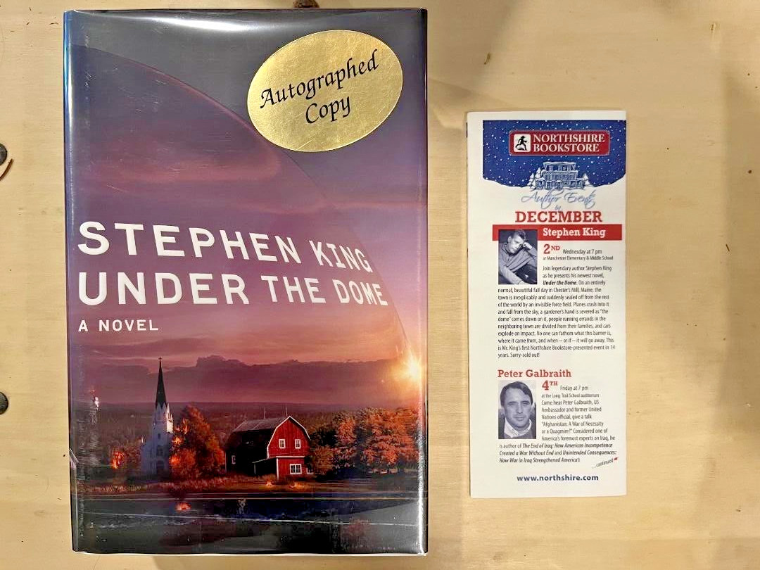 Stephen King – Under The Dome – Signed 1st Ed DJ w Event Pamphlet & Video 2009