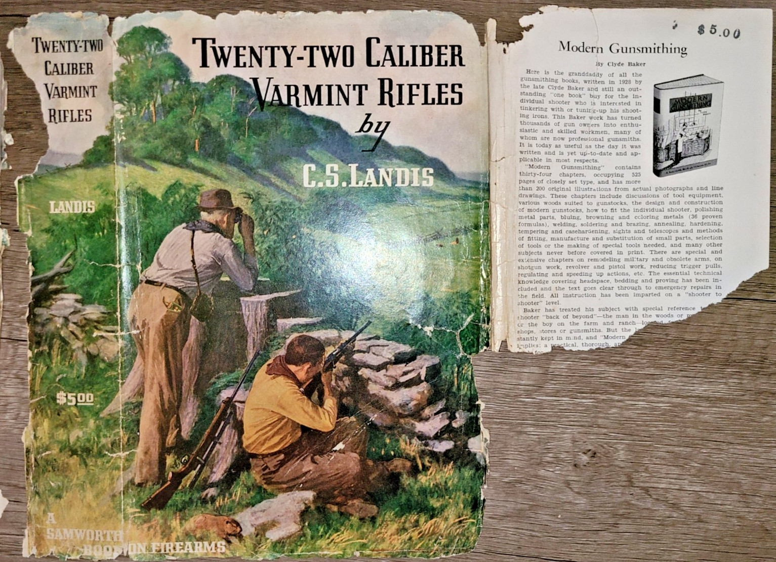 Vtg HC, Twenty-Two Caliber Varmint Rifles by Charles S. Landis, 1947 1st ed.
