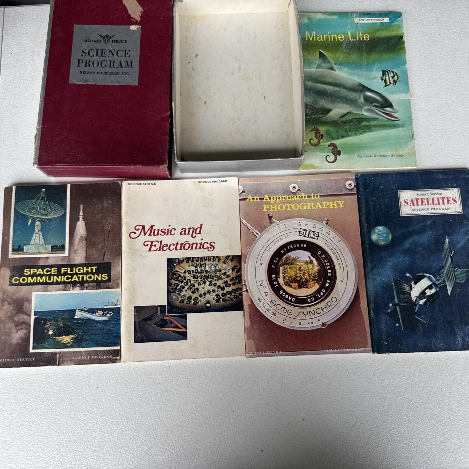 Science Service Science Program Book Lot Of 51 And Holders Nelson Doubleday Inc